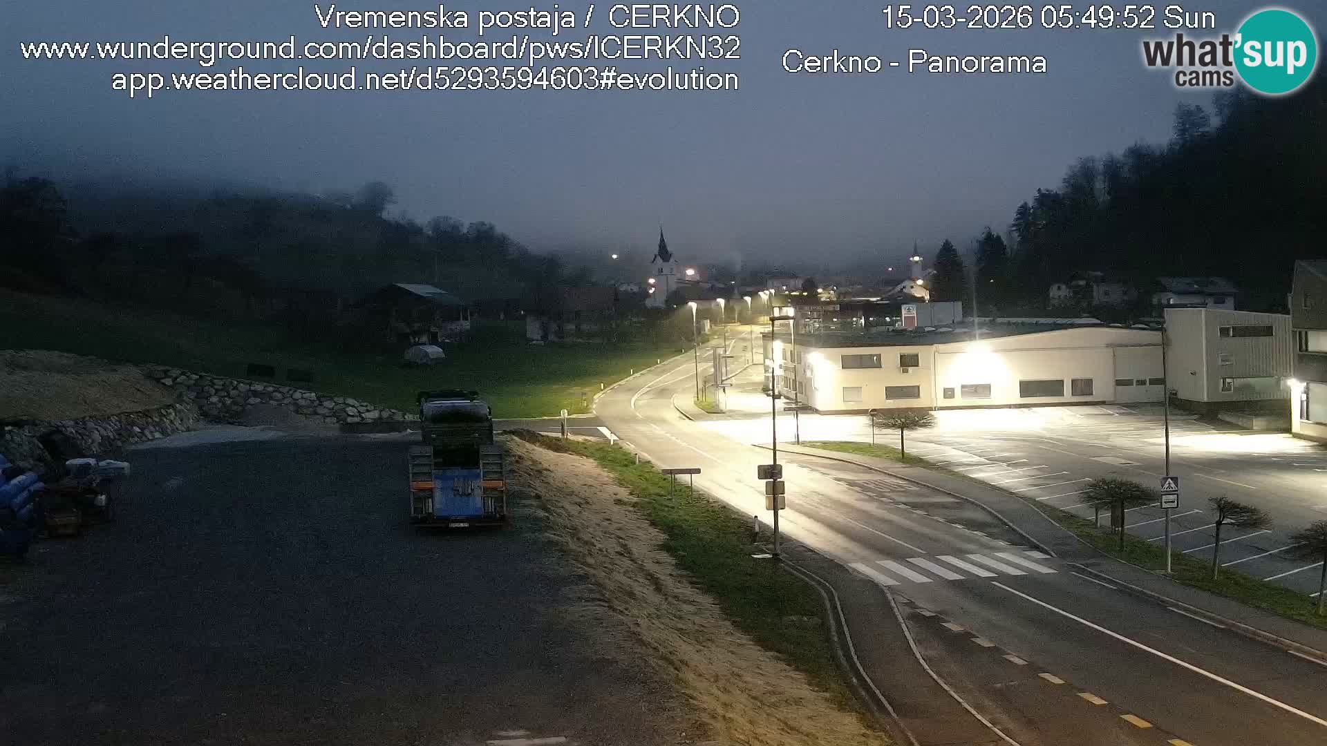 Cerkno city entrance Live Webcam