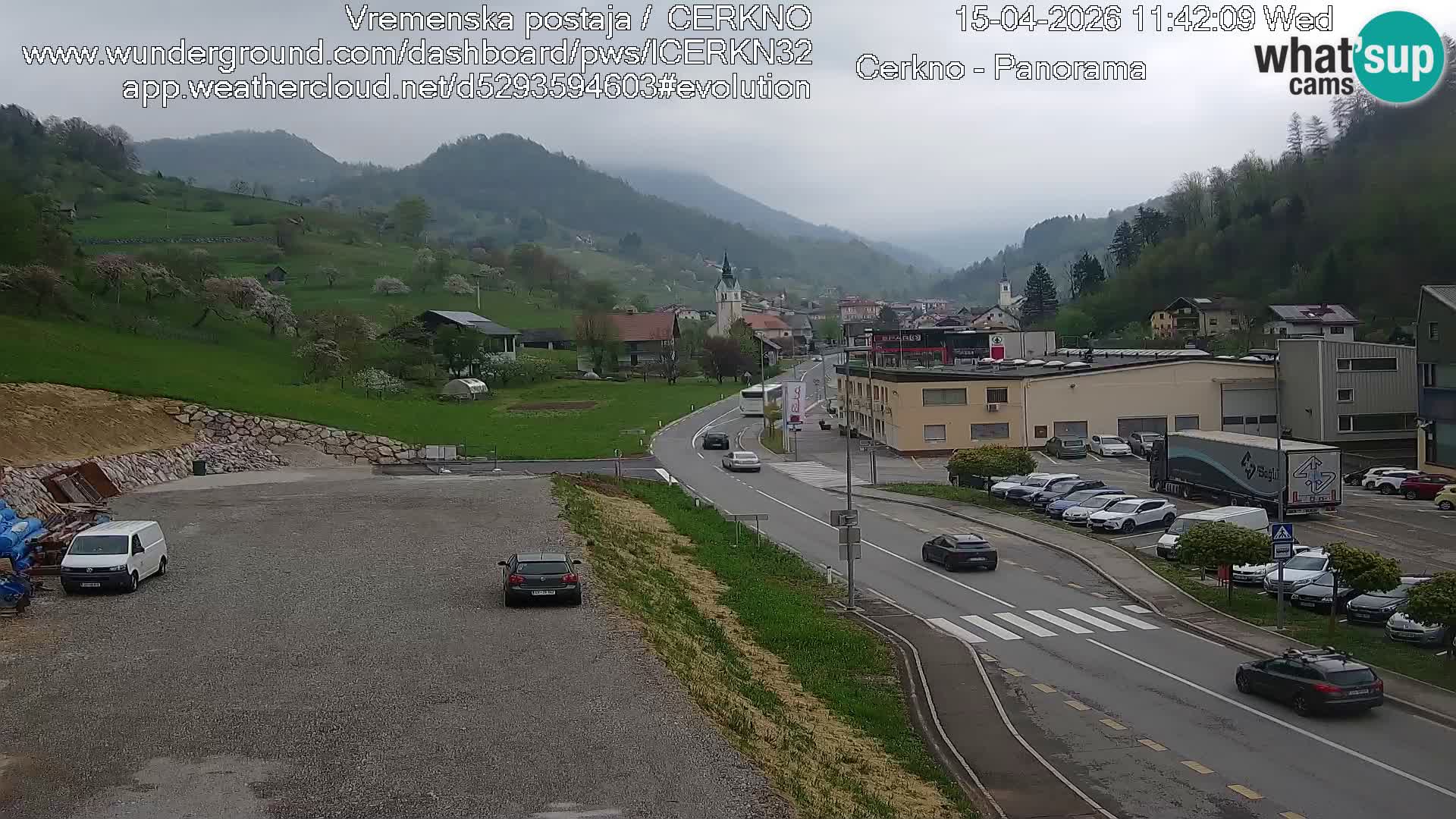 Cerkno city entrance Live Webcam
