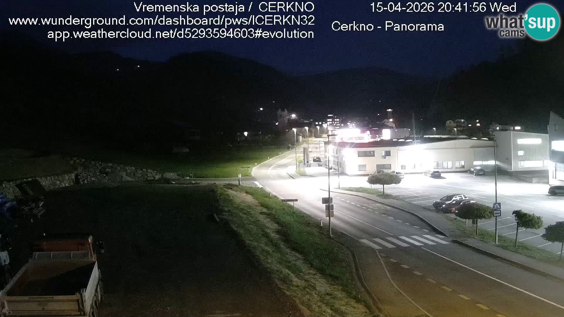 Cerkno city entrance Live Webcam