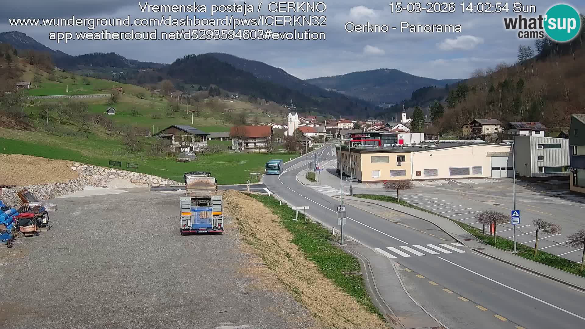 Cerkno city entrance Live Webcam