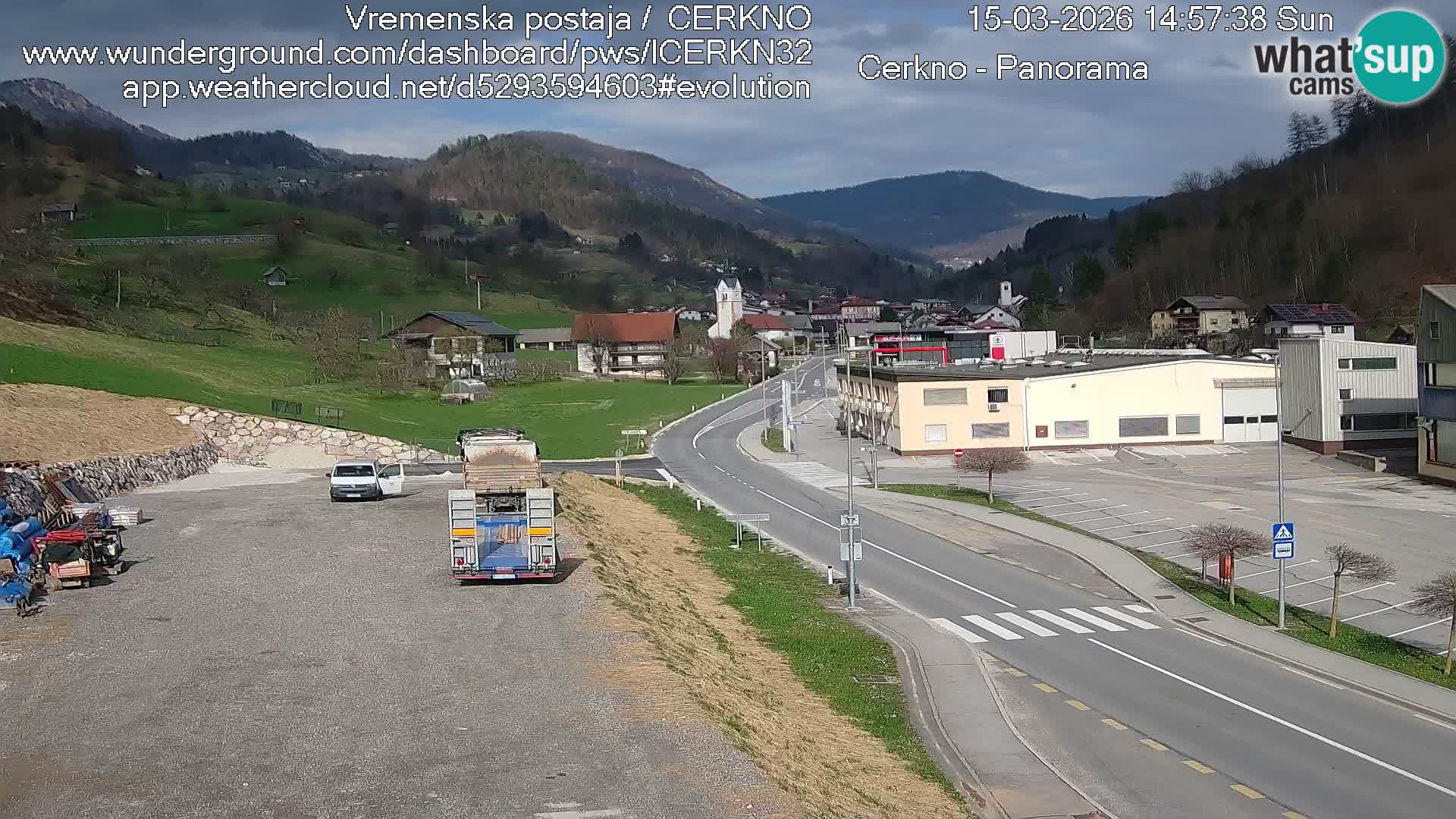 Cerkno city entrance Live Webcam