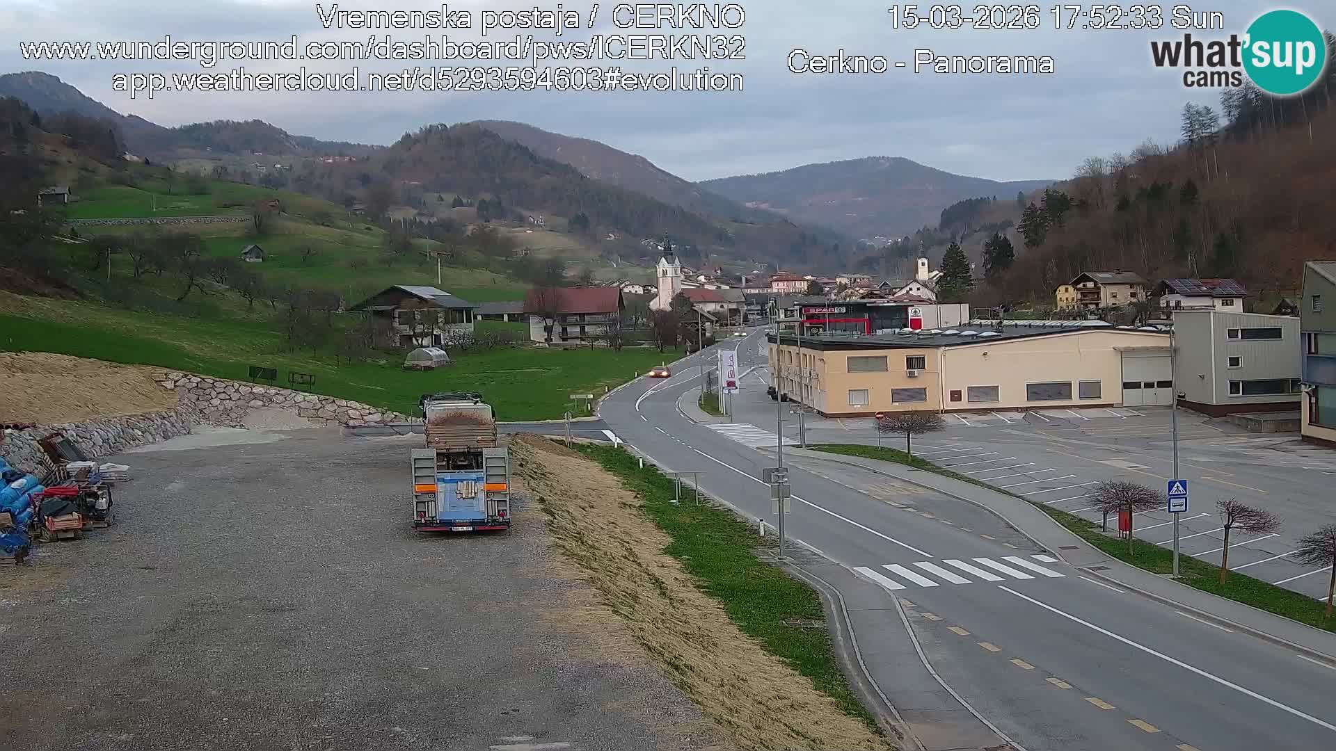Cerkno city entrance Live Webcam