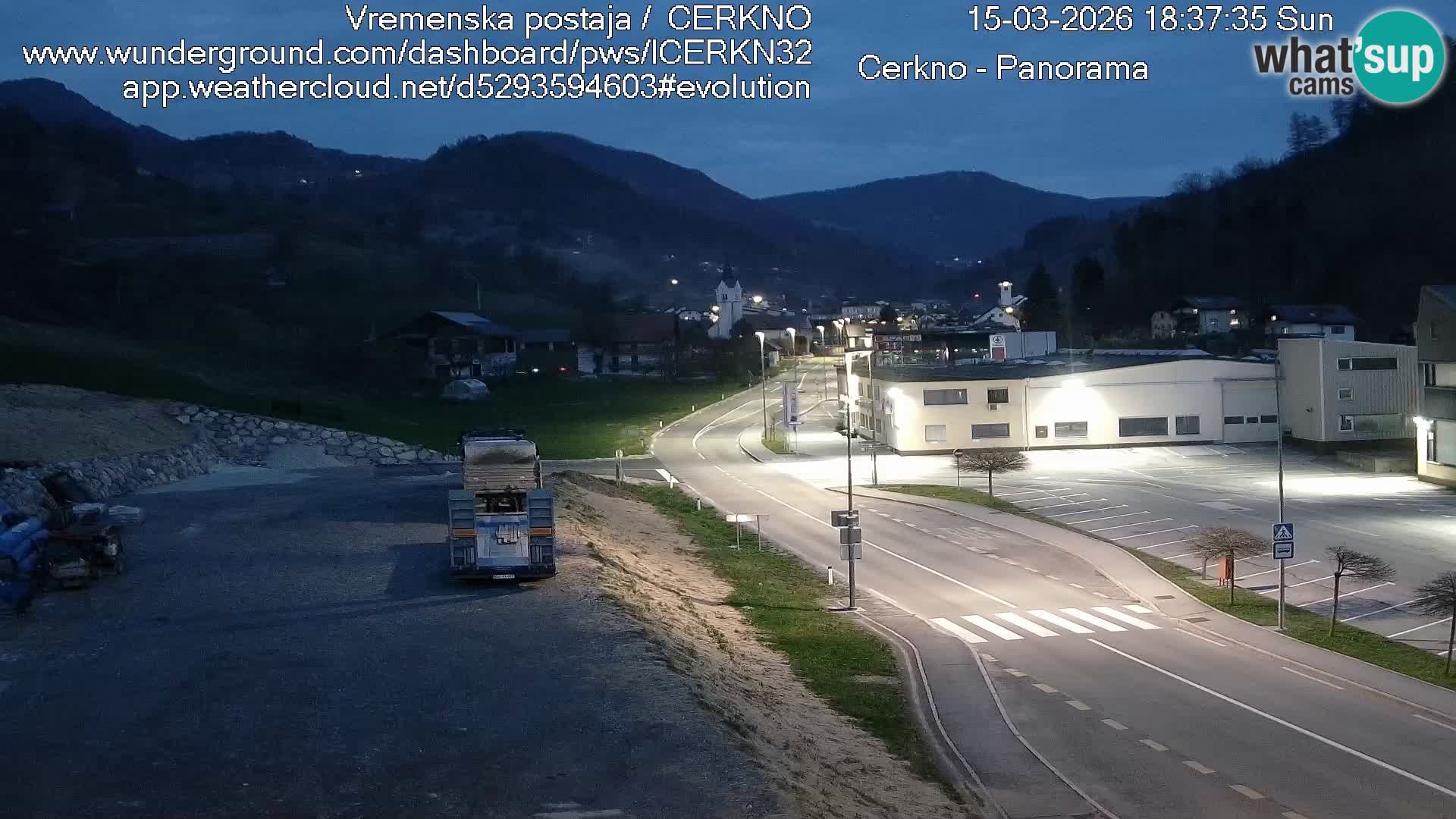 Cerkno city entrance Live Webcam