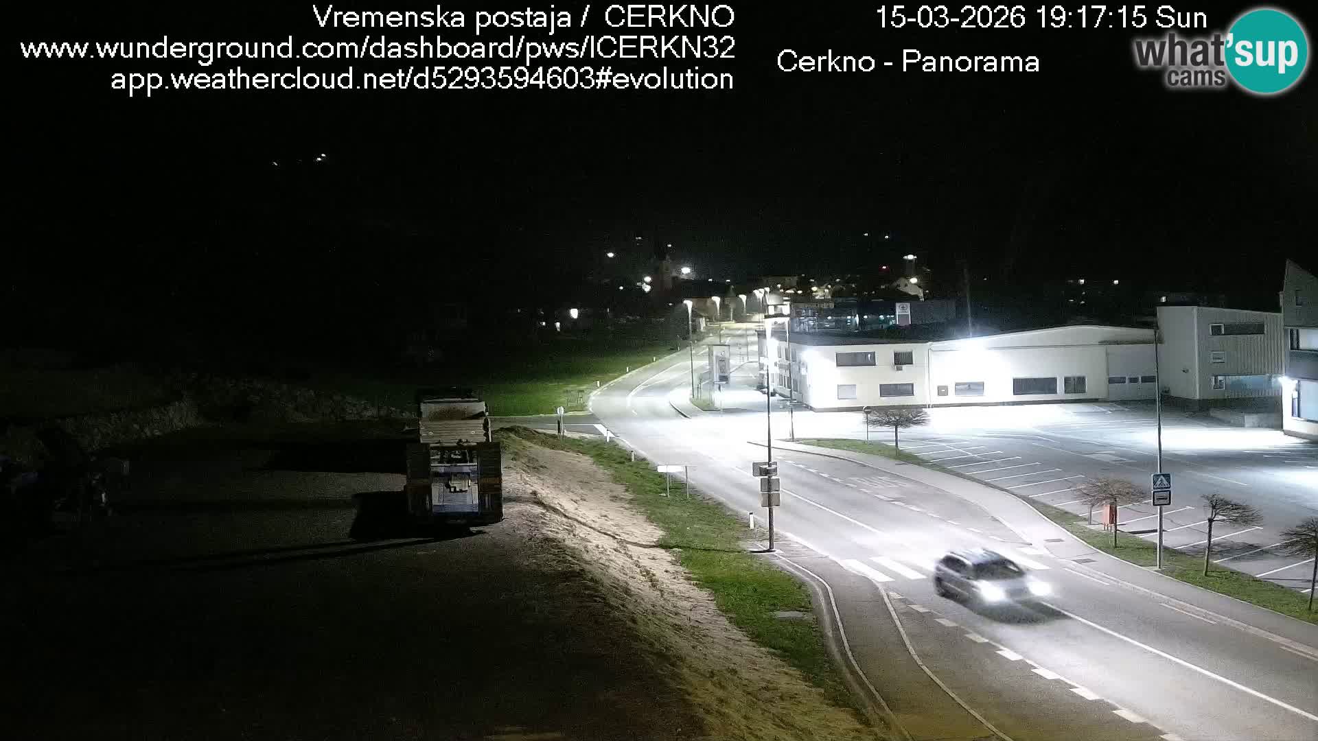 Cerkno city entrance Live Webcam