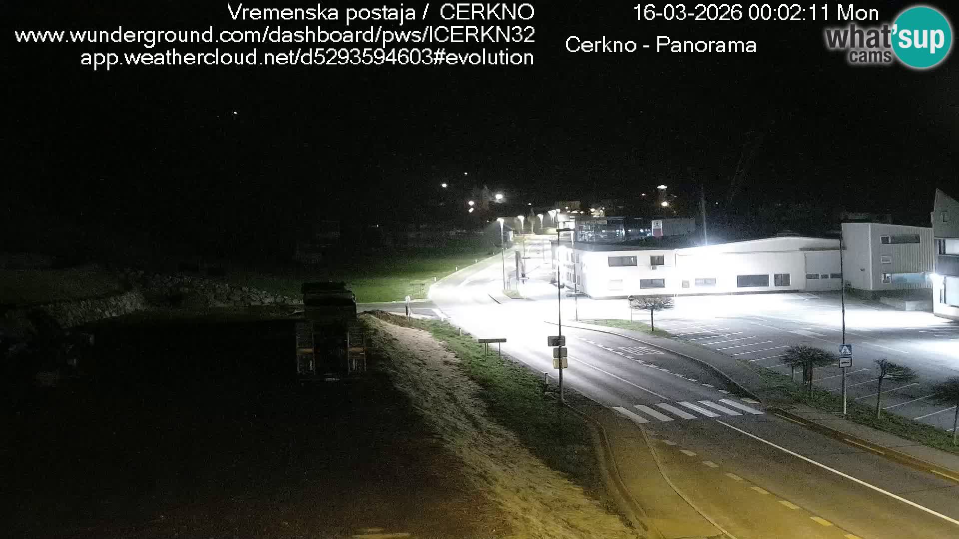 Cerkno city entrance Live Webcam