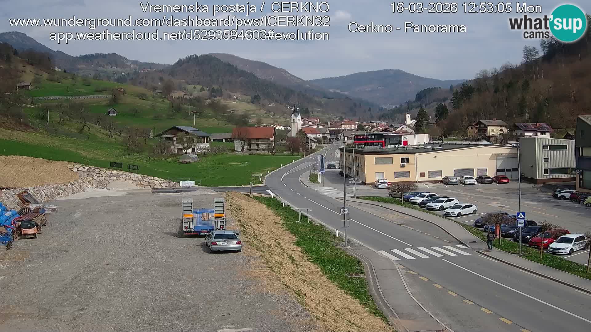 Cerkno city entrance Live Webcam