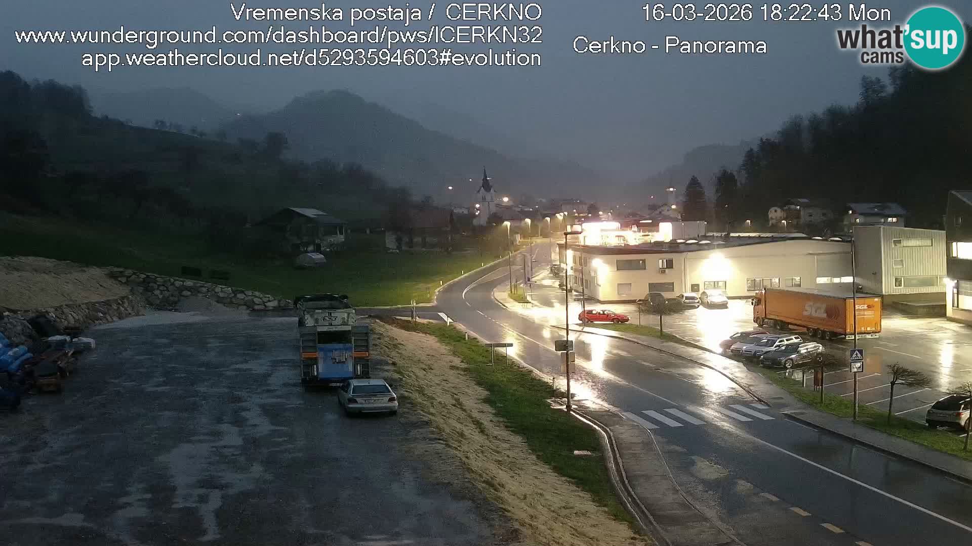 Cerkno city entrance Live Webcam