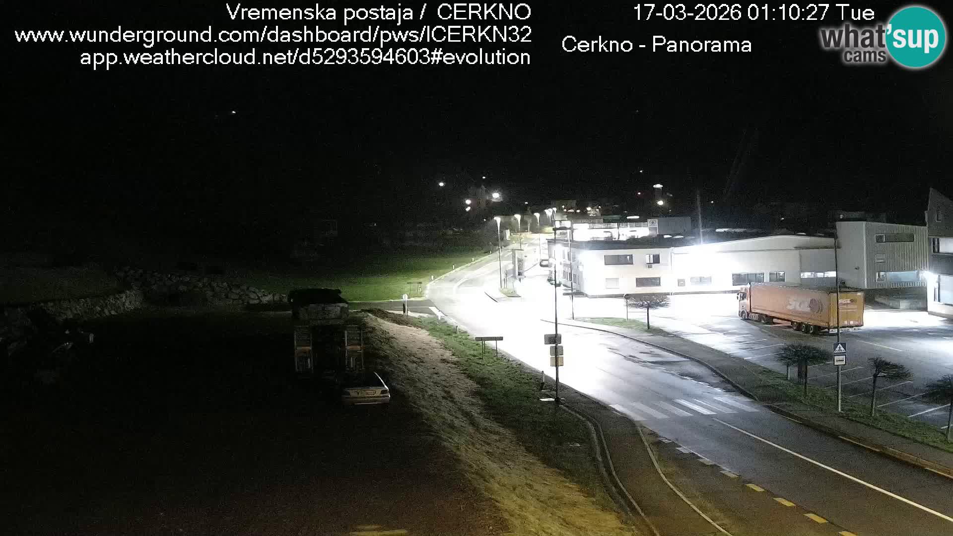 Cerkno city entrance Live Webcam