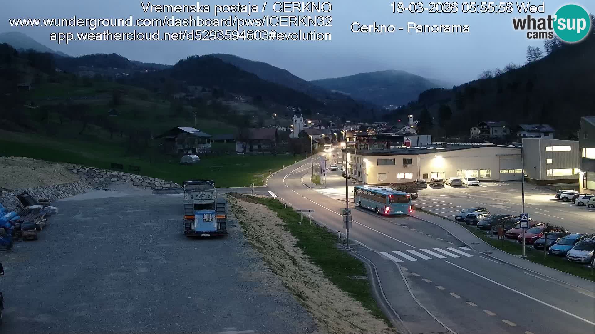 Cerkno city entrance Live Webcam