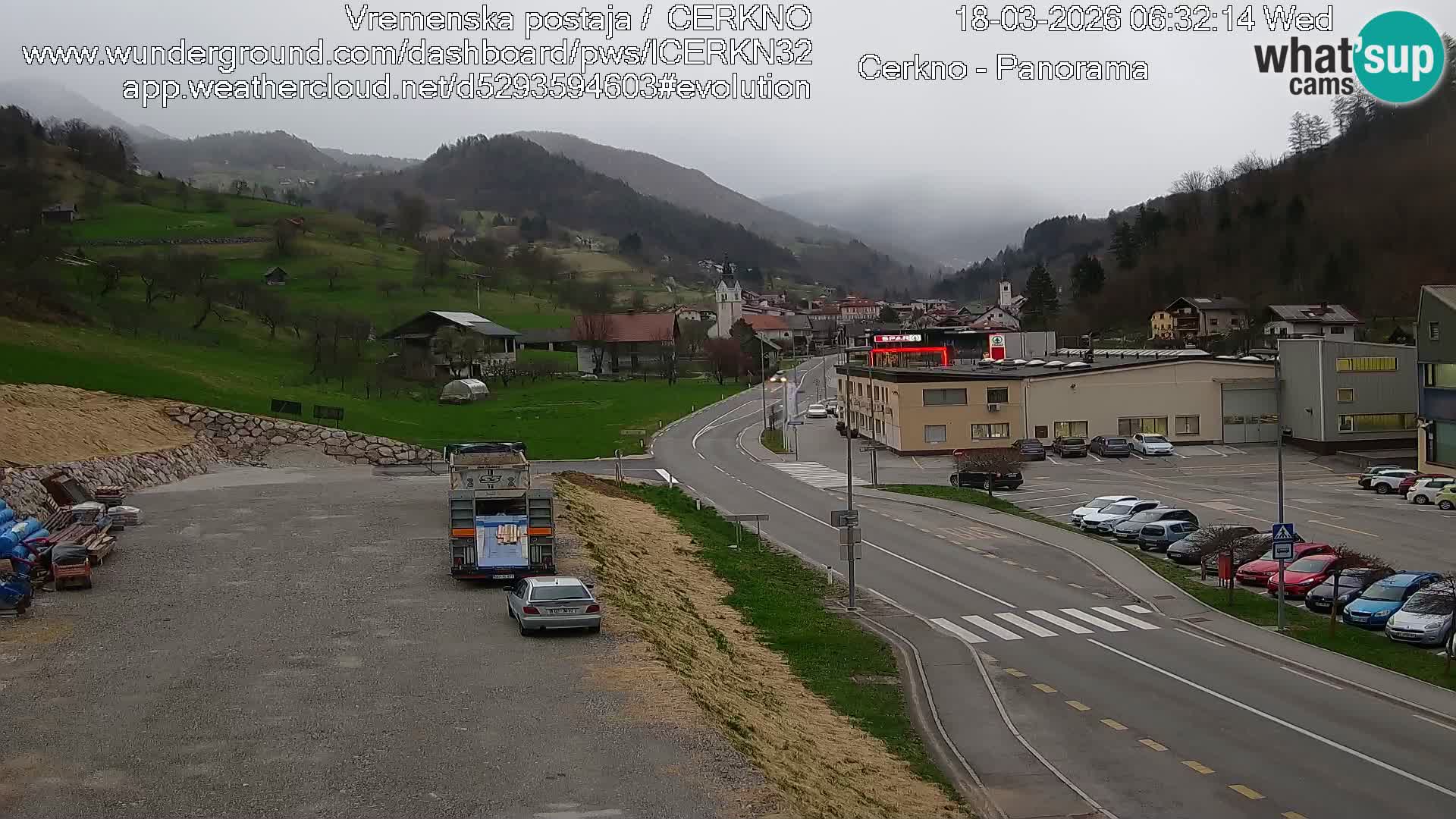 Cerkno city entrance Live Webcam