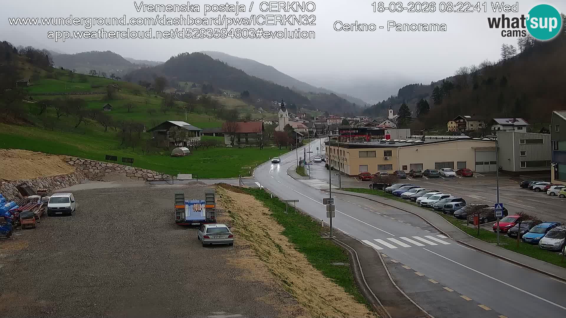 Cerkno entrada a la ciudad Webcam en vivo