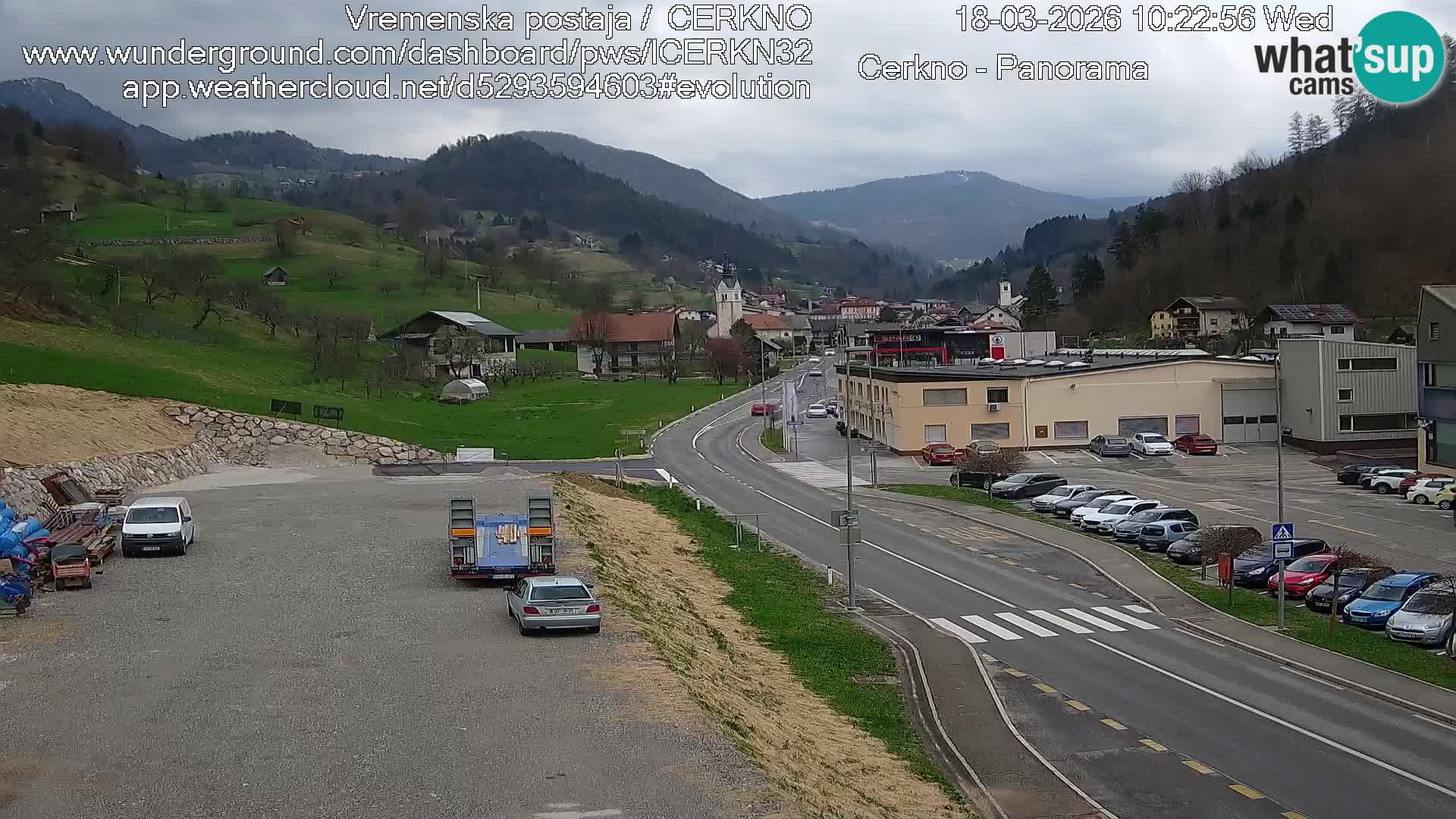 Cerkno city entrance Live Webcam
