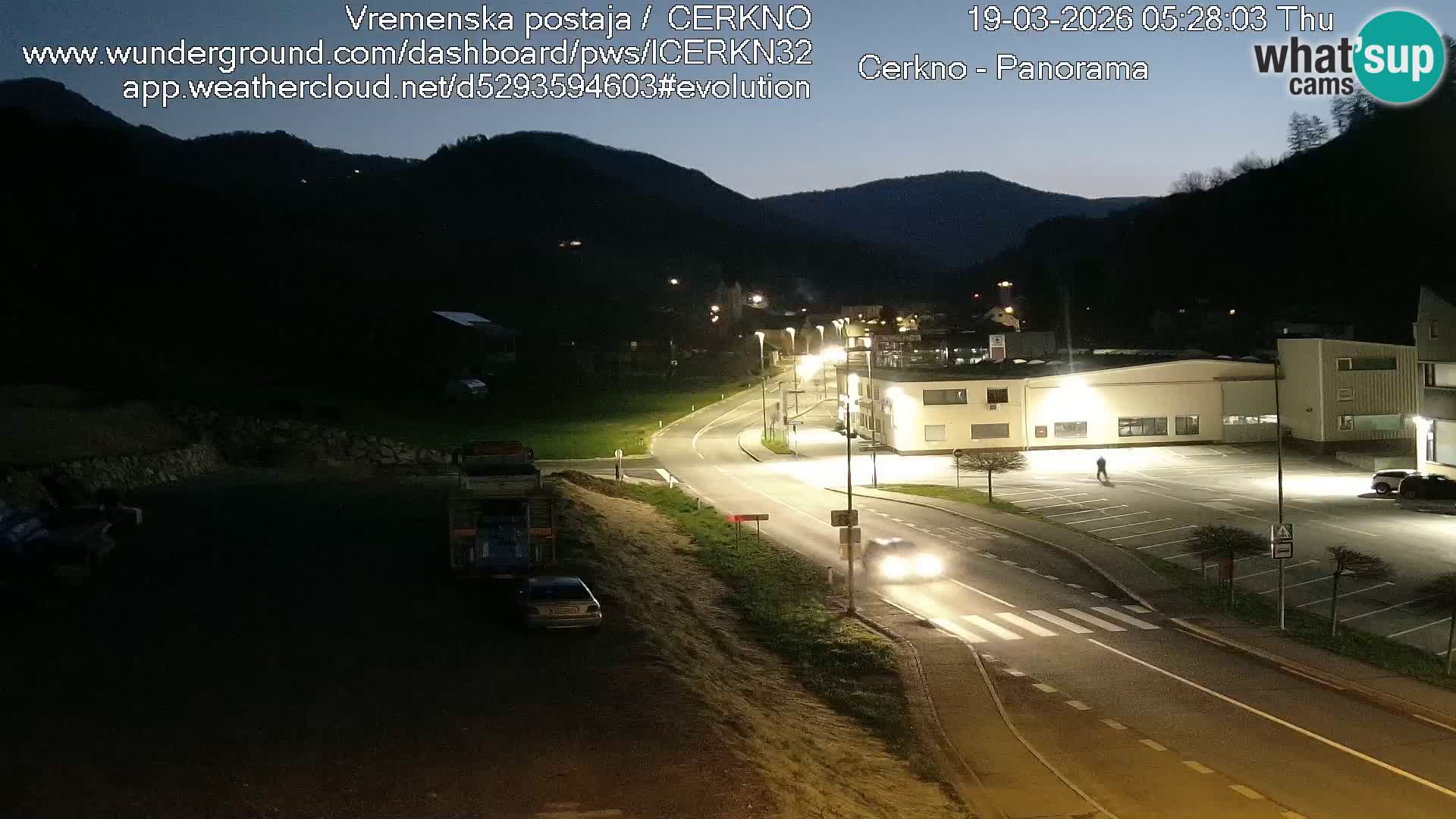 Cerkno entrada a la ciudad Webcam en vivo
