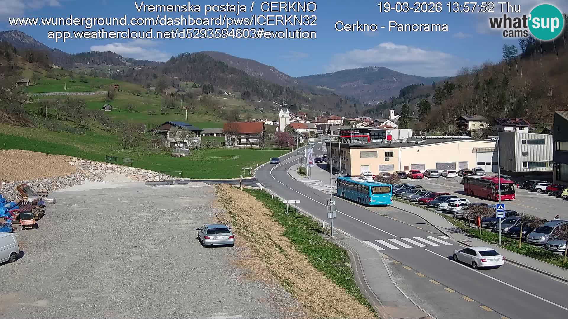 Cerkno city entrance Live Webcam