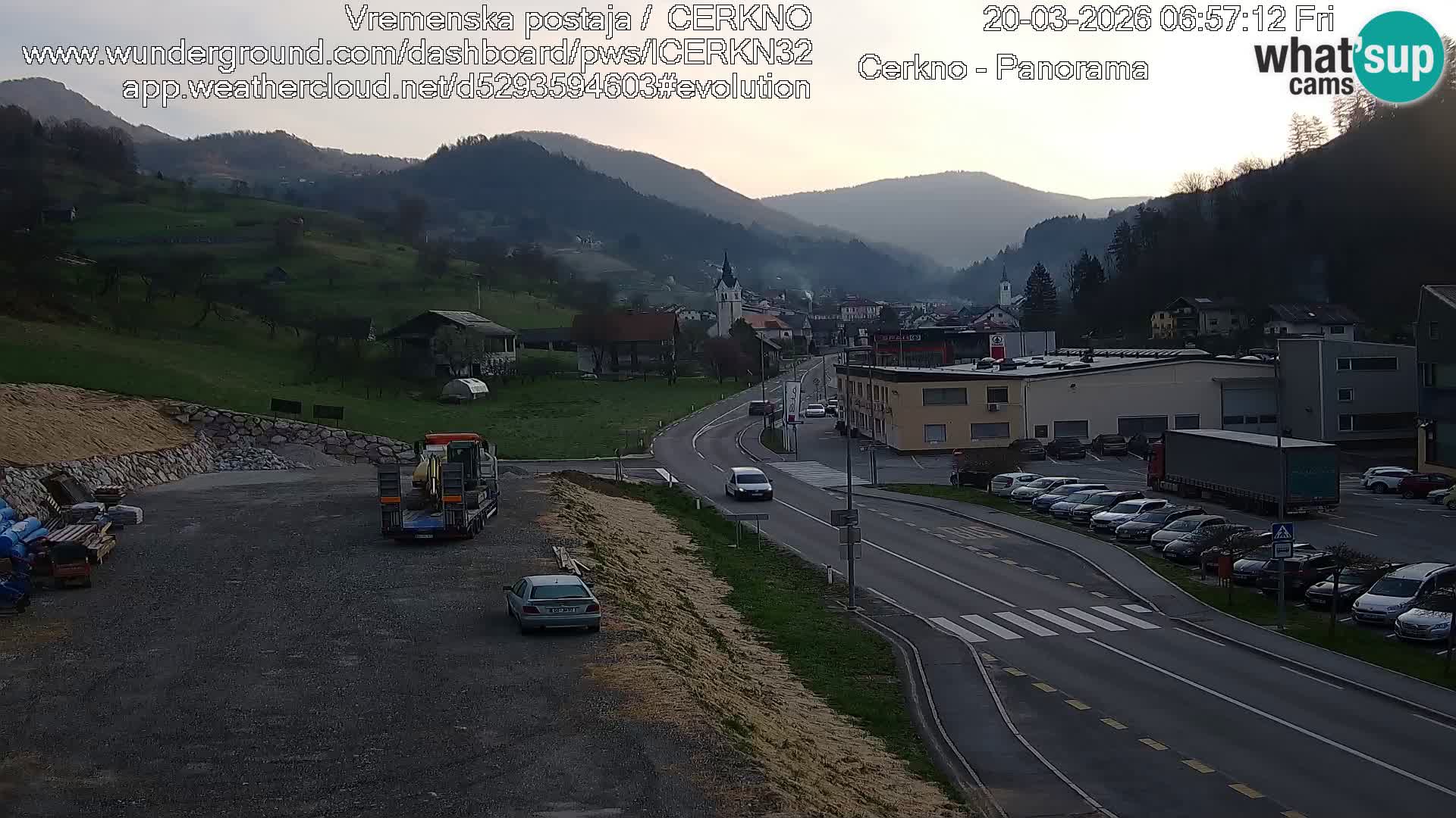 Cerkno city entrance Live Webcam