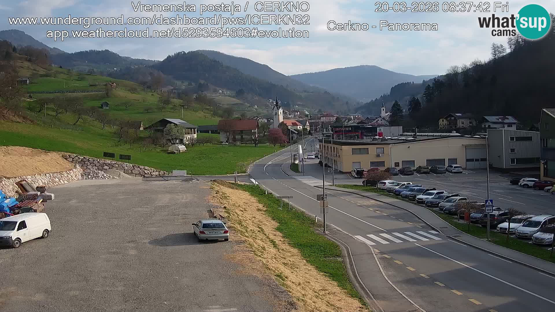 Cerkno entrada a la ciudad Webcam en vivo
