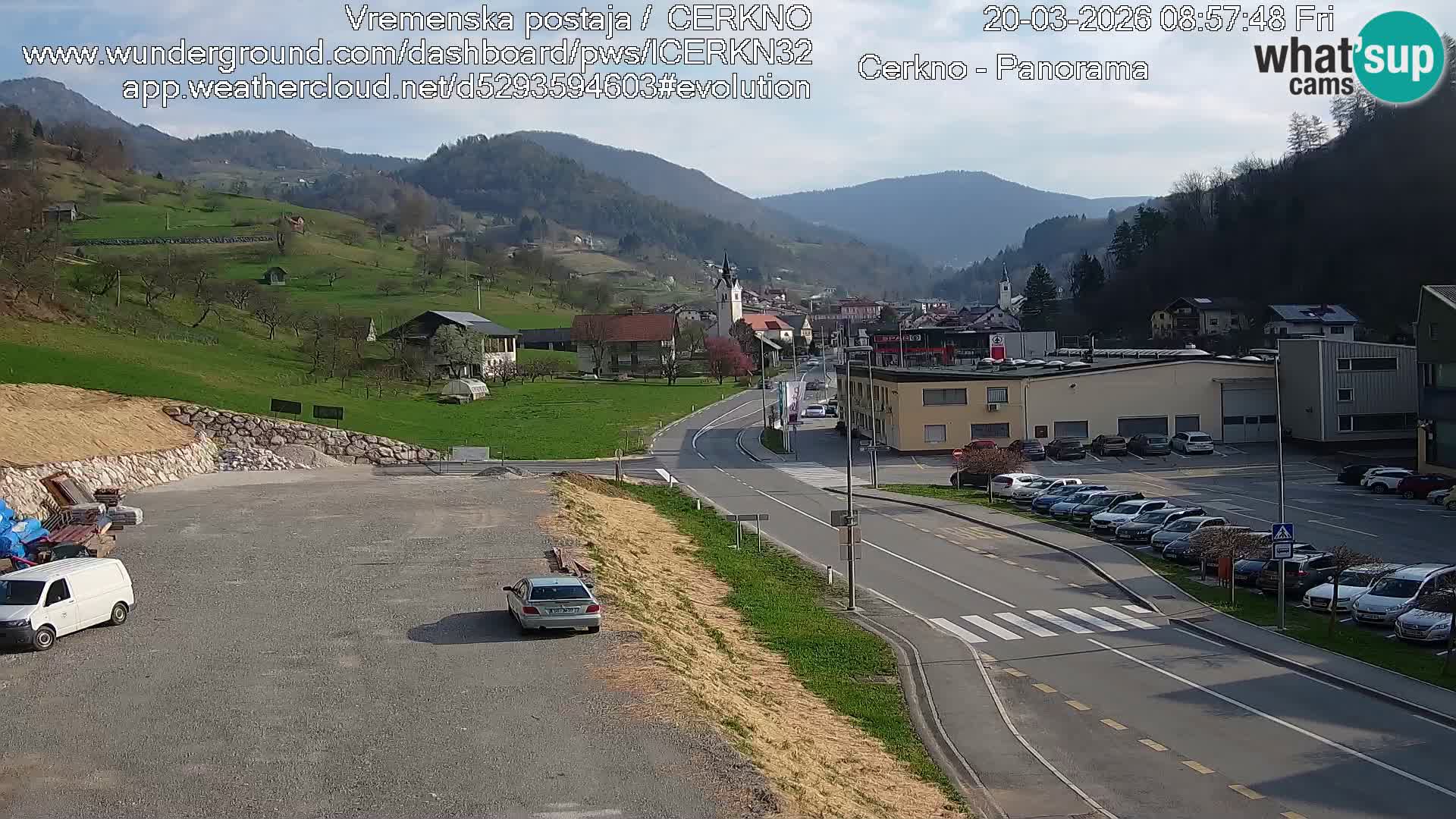 Cerkno city entrance Live Webcam