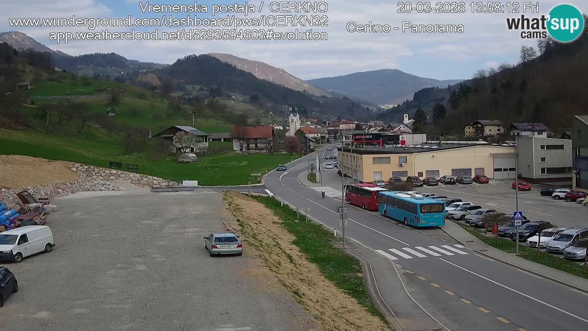 Cerkno city entrance Live Webcam