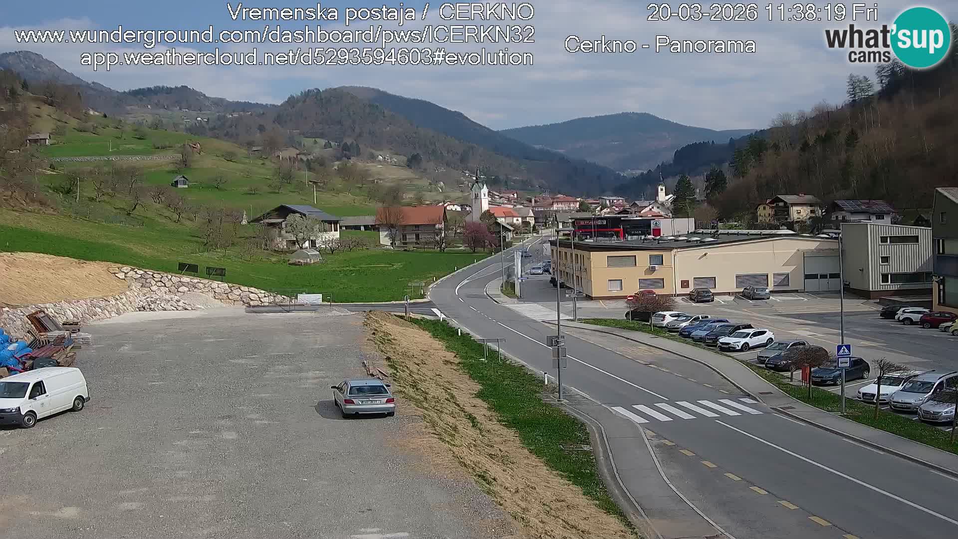 Cerkno city entrance Live Webcam