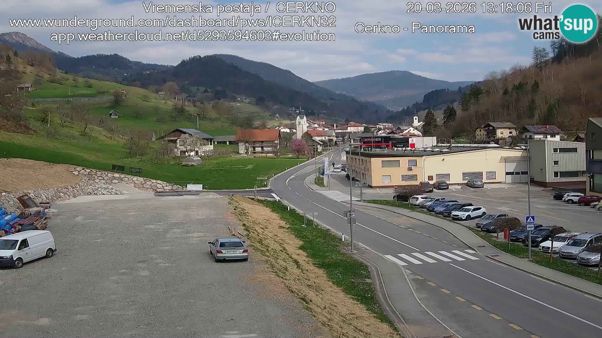 Cerkno city entrance Live Webcam