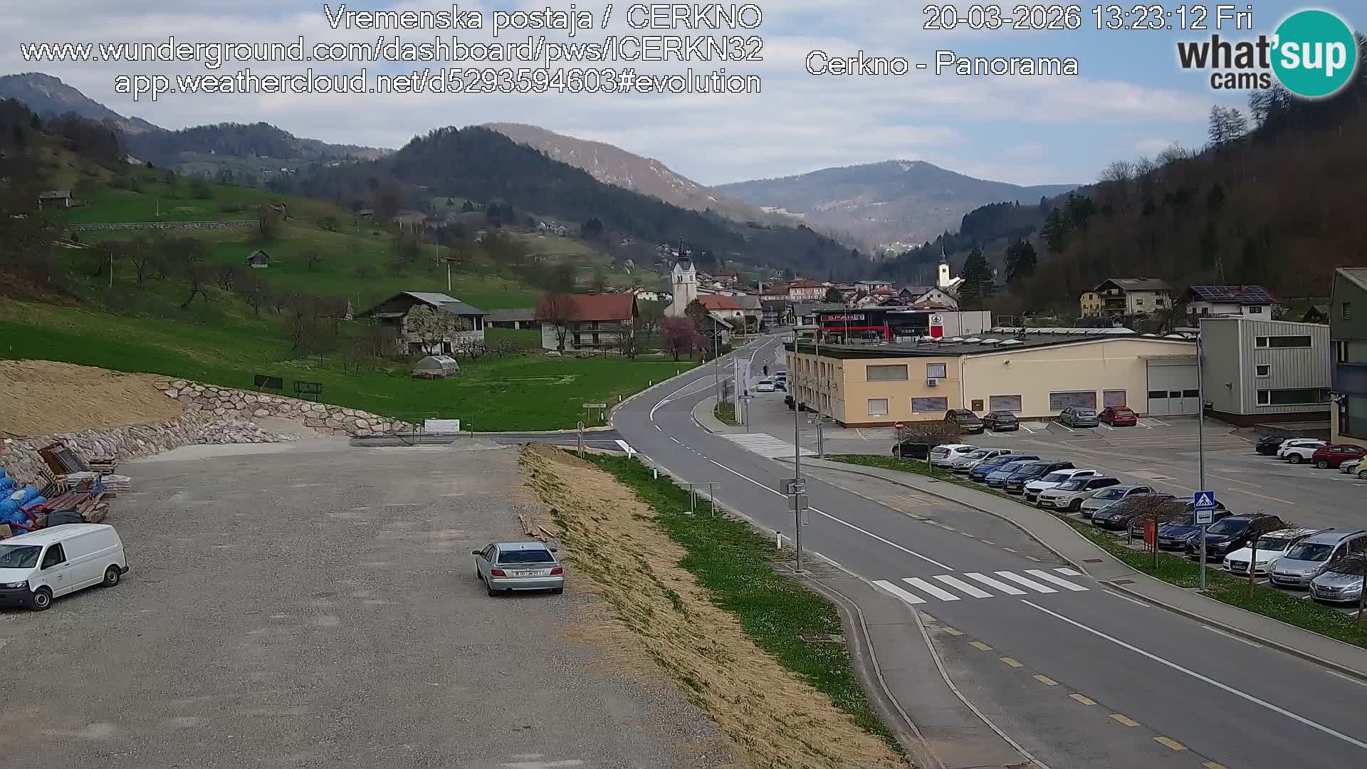 Cerkno entrada a la ciudad Webcam en vivo