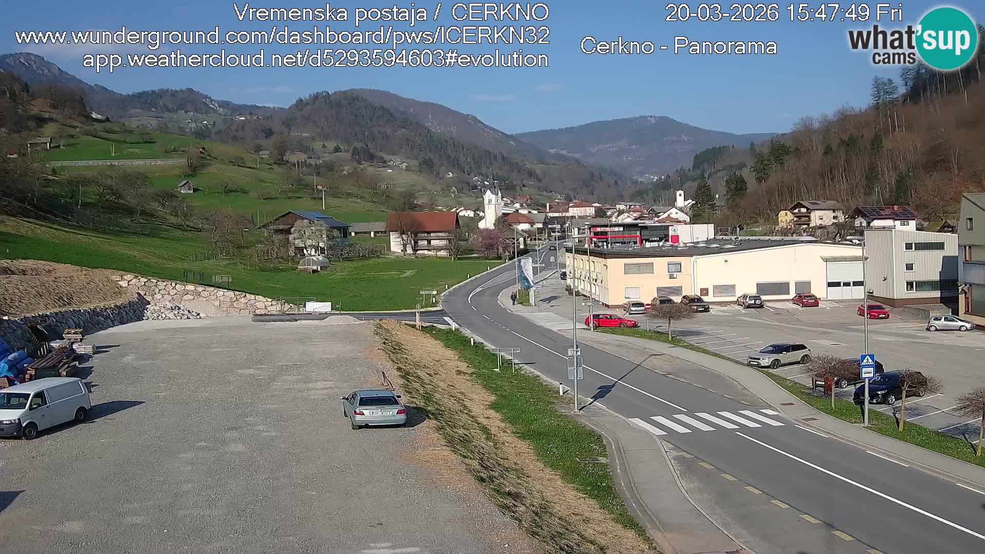 Cerkno city entrance Live Webcam