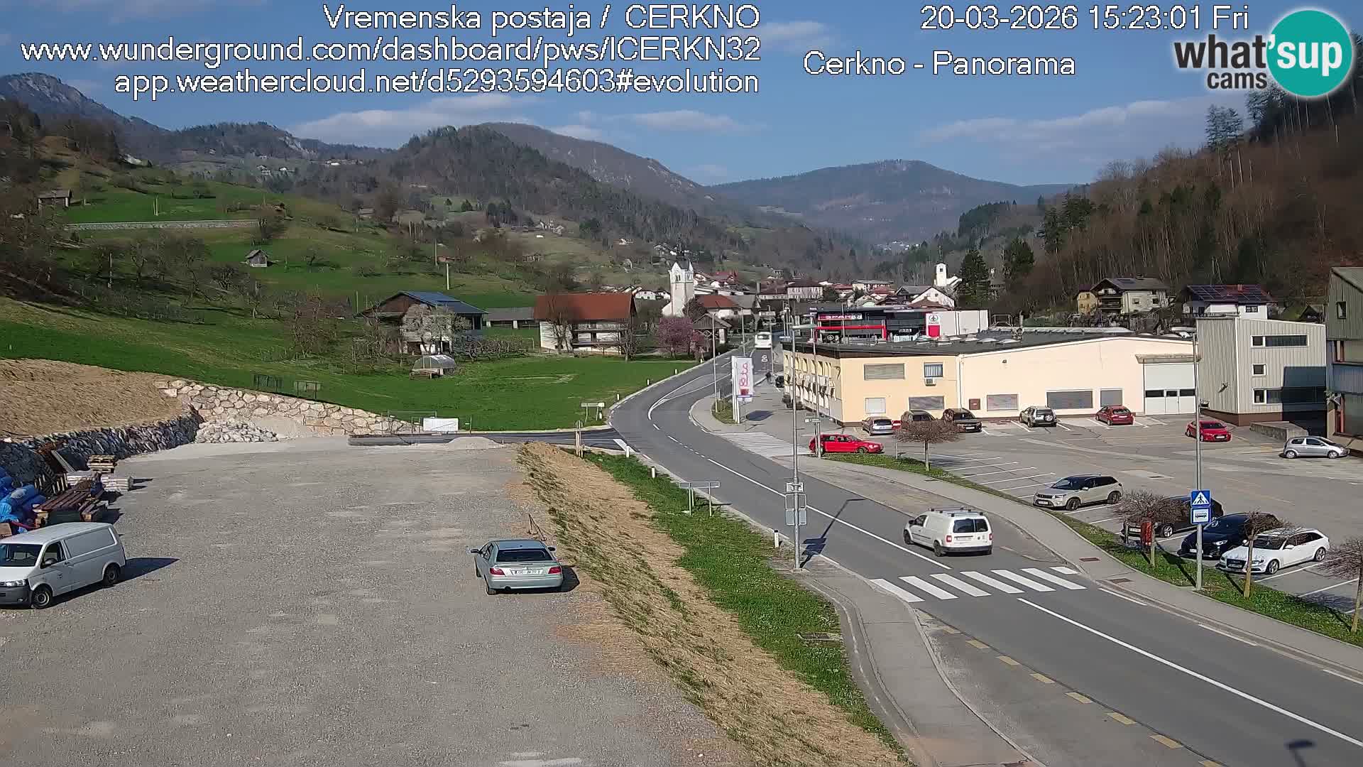 Cerkno city entrance Live Webcam