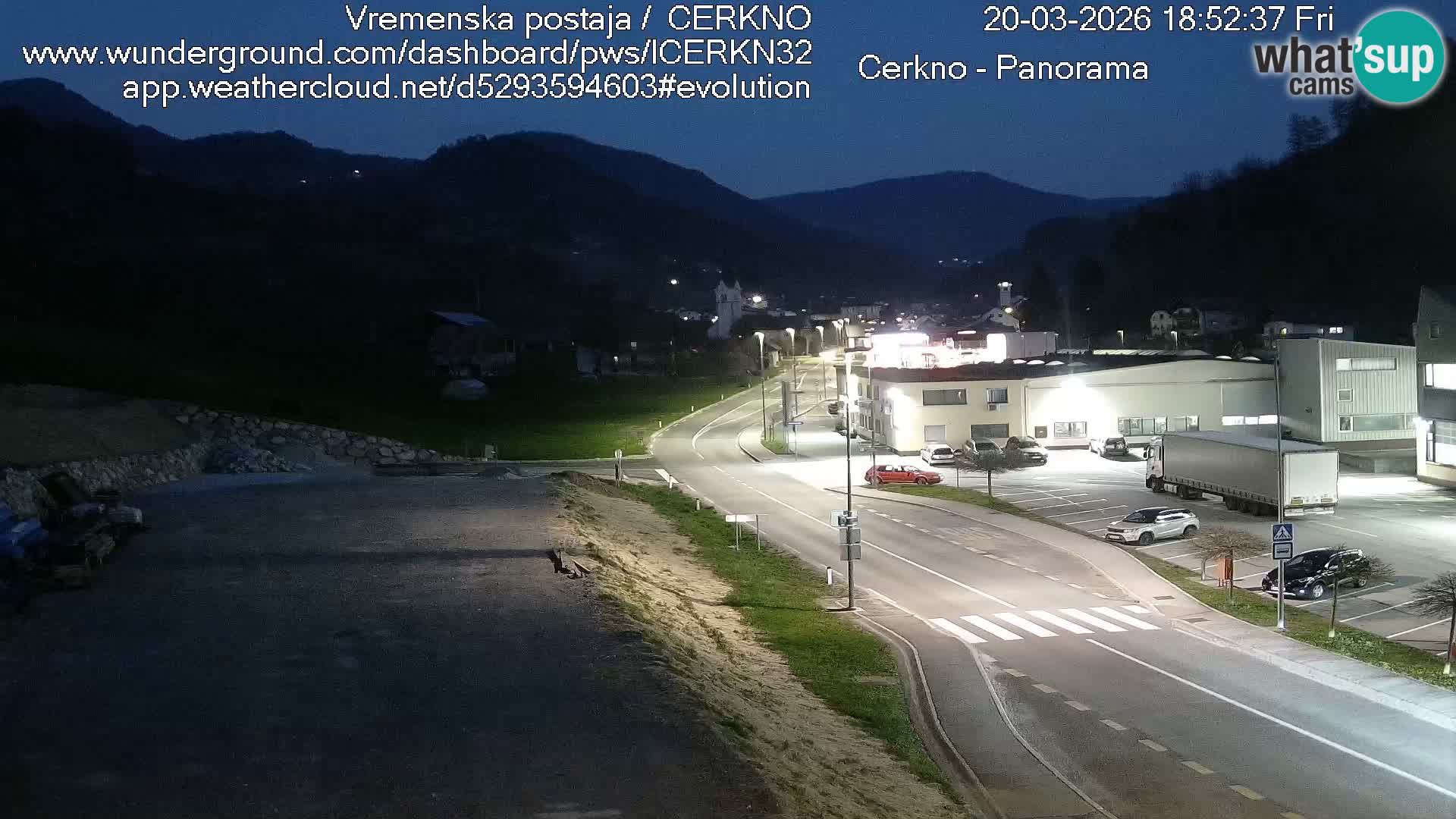 Cerkno city entrance Live Webcam