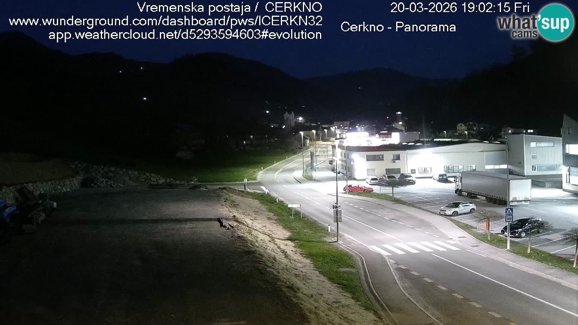 Cerkno city entrance Live Webcam