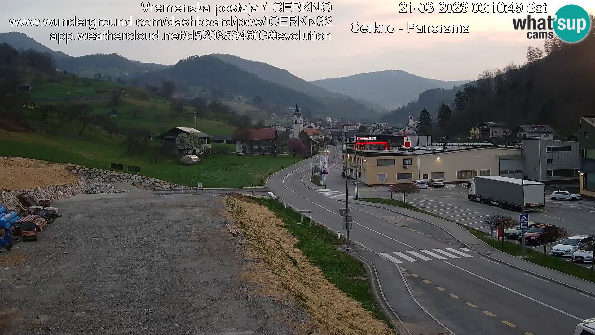 Cerkno city entrance Live Webcam