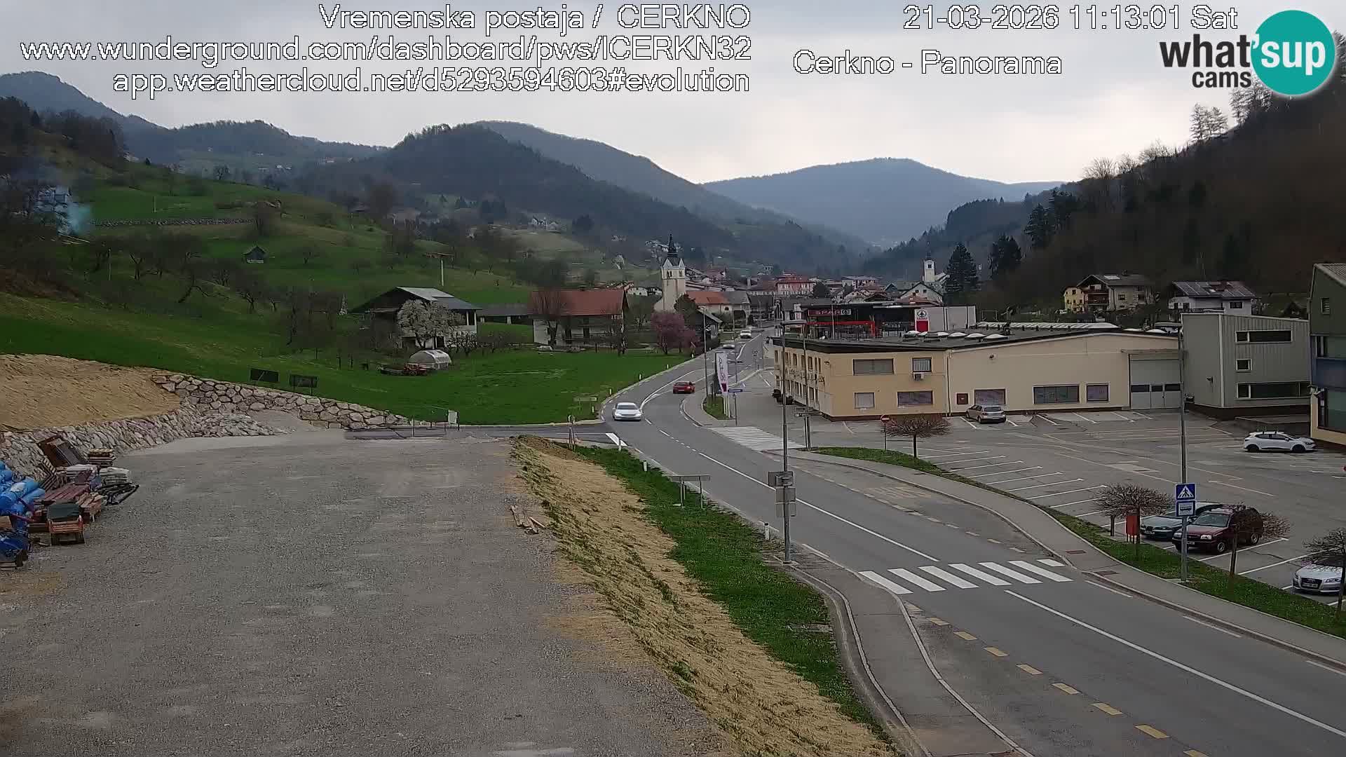 Cerkno city entrance Live Webcam