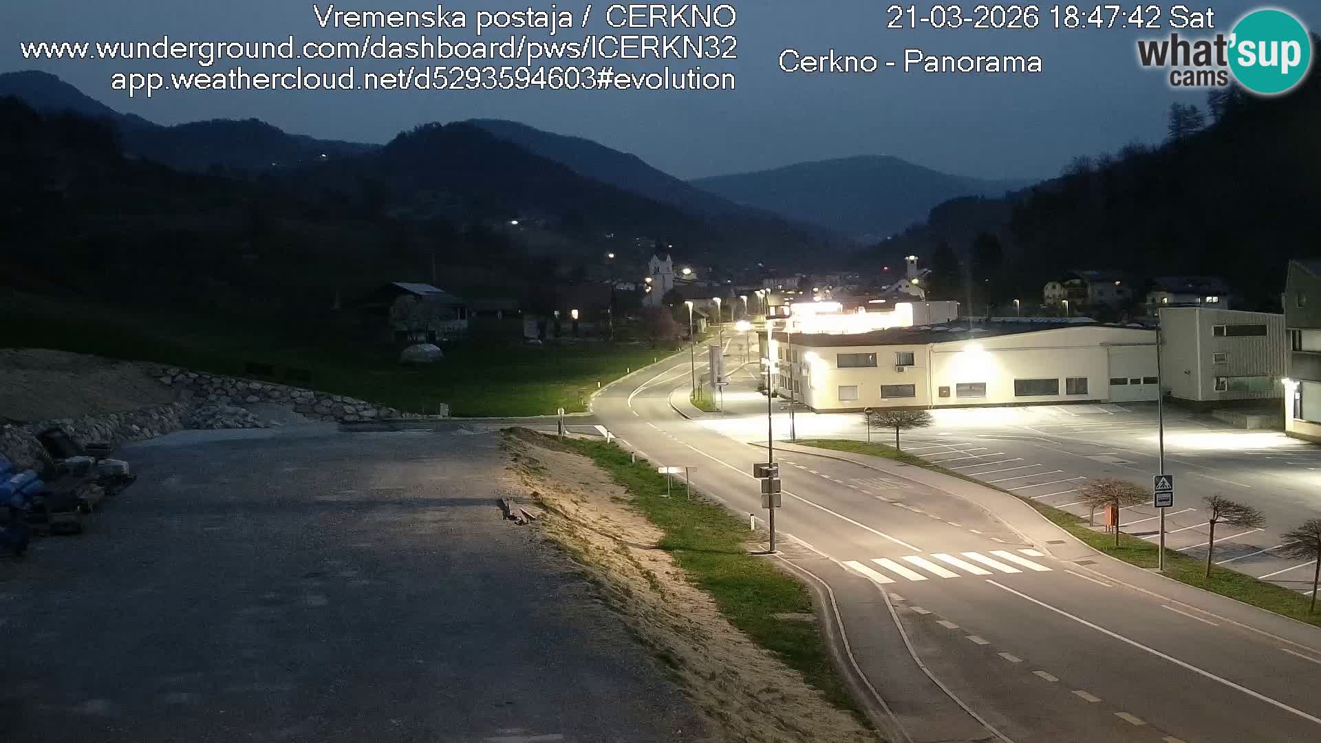 Cerkno city entrance Live Webcam