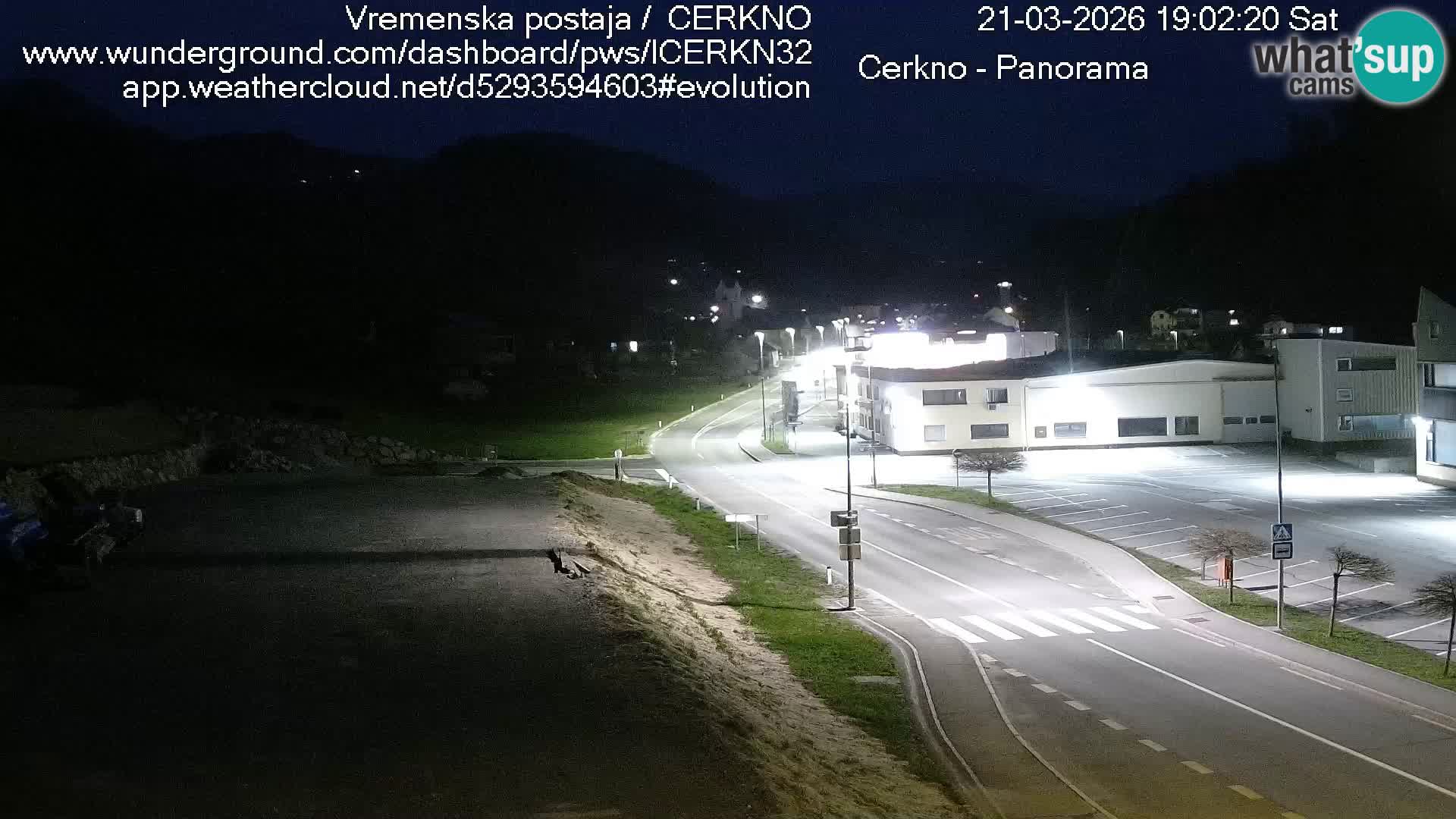 Webcam en direct – Entrée de la ville de Cerkno