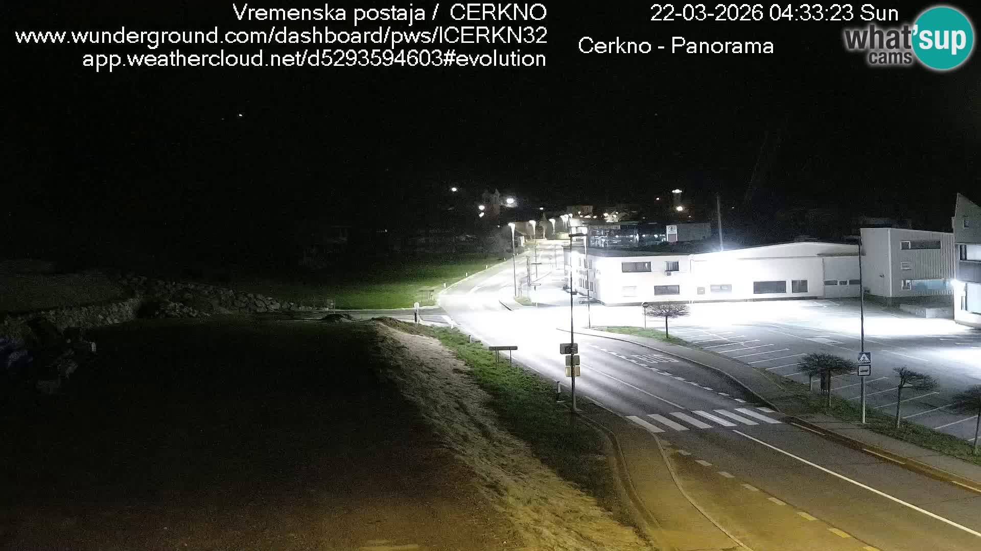 Cerkno city entrance Live Webcam