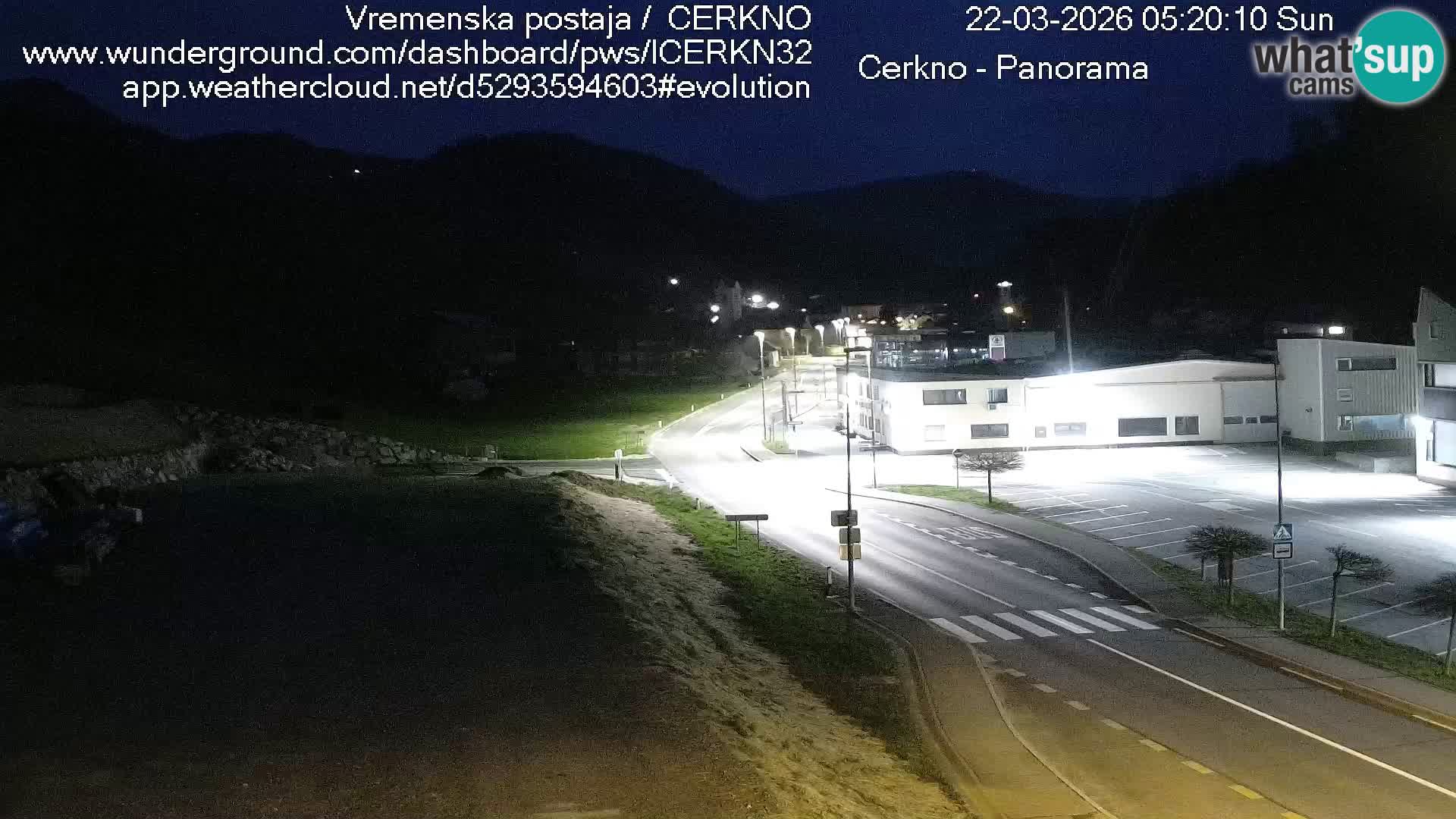 Cerkno city entrance Live Webcam