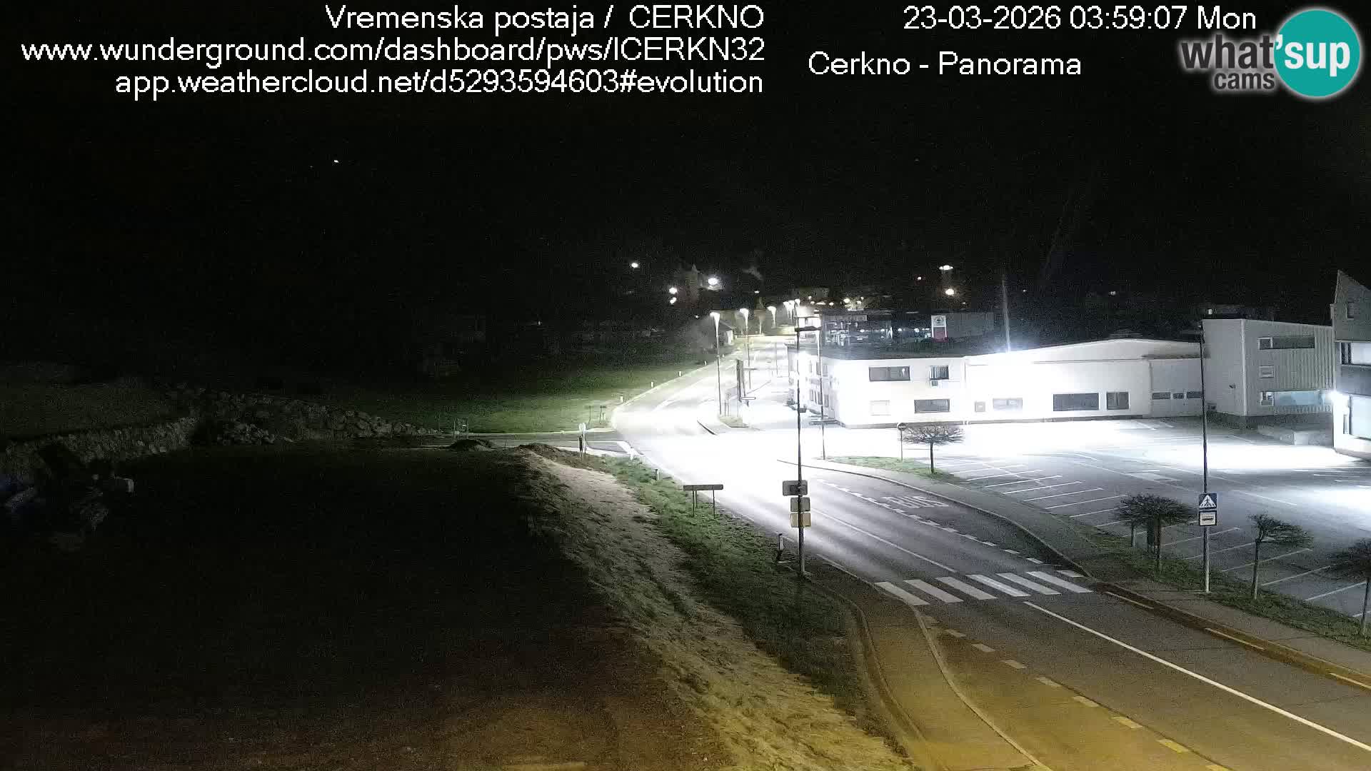 Webcam en direct – Entrée de la ville de Cerkno