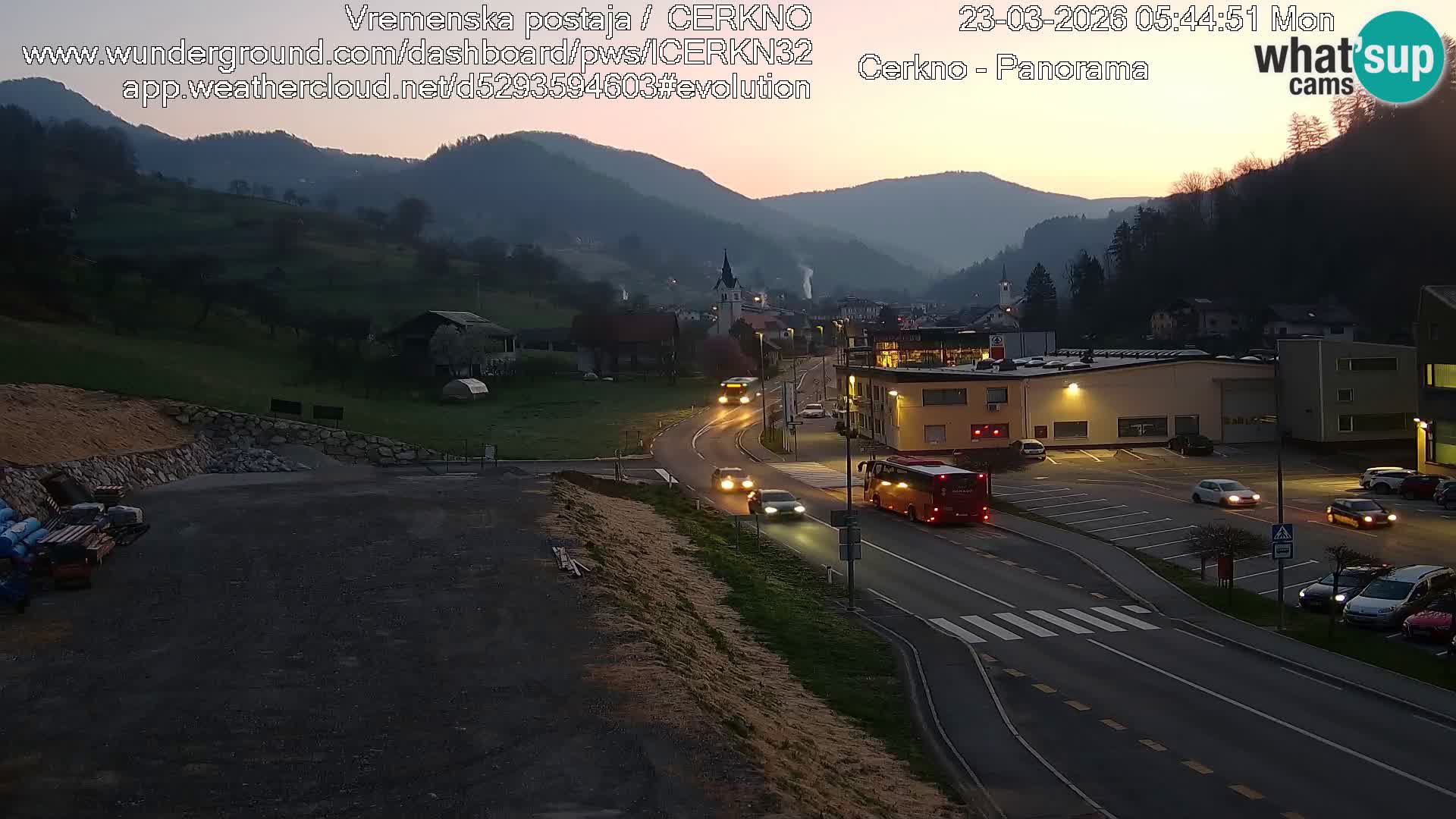 Cerkno city entrance Live Webcam