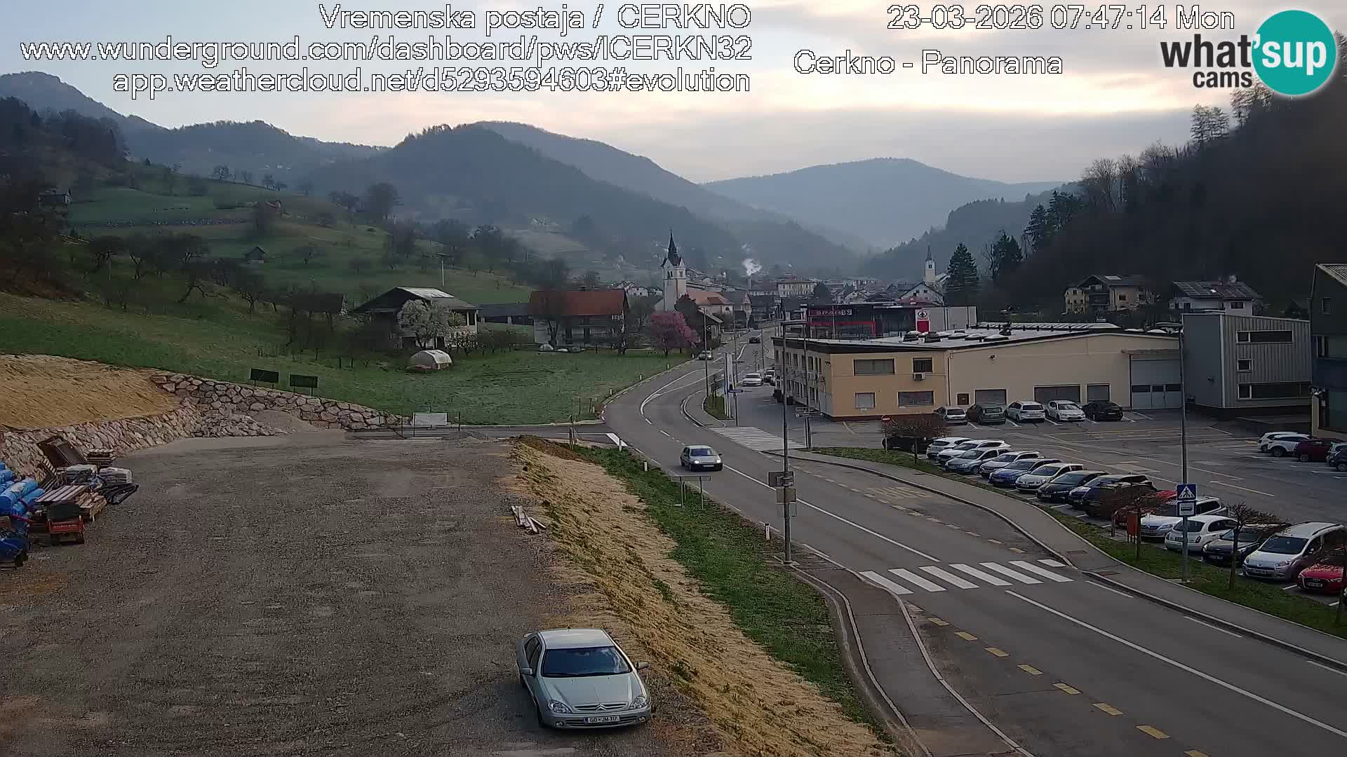 Cerkno city entrance Live Webcam