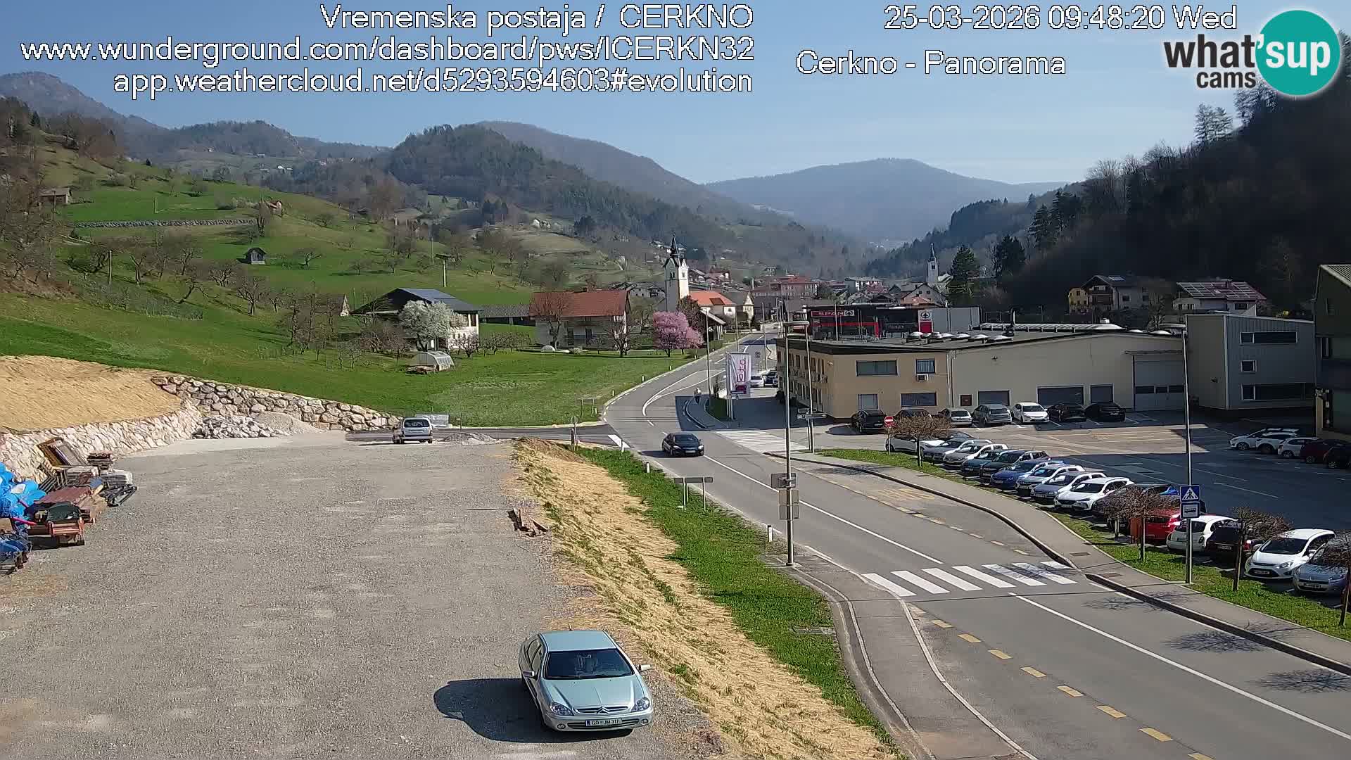 Cerkno city entrance Live Webcam
