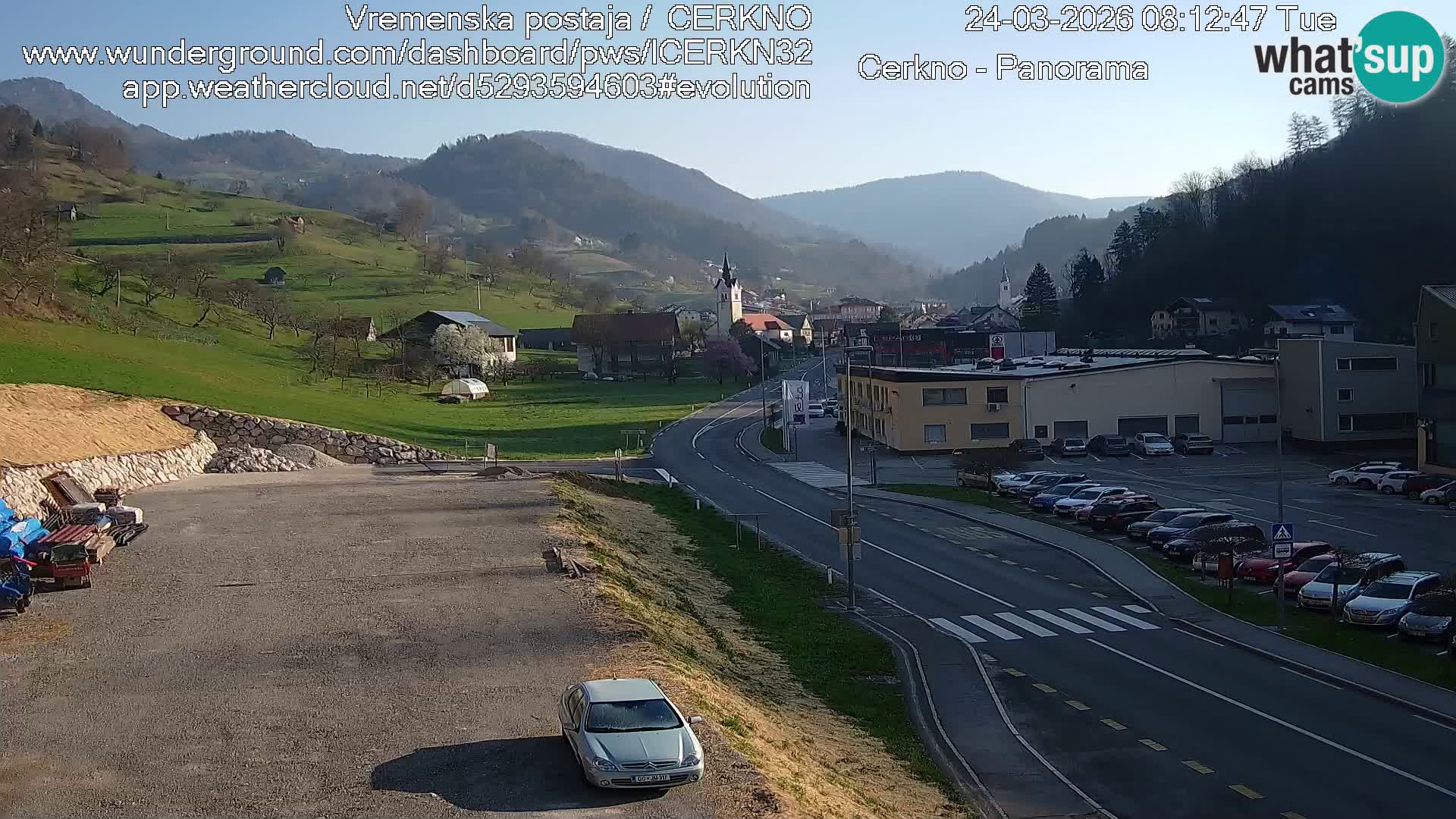 Cerkno city entrance Live Webcam