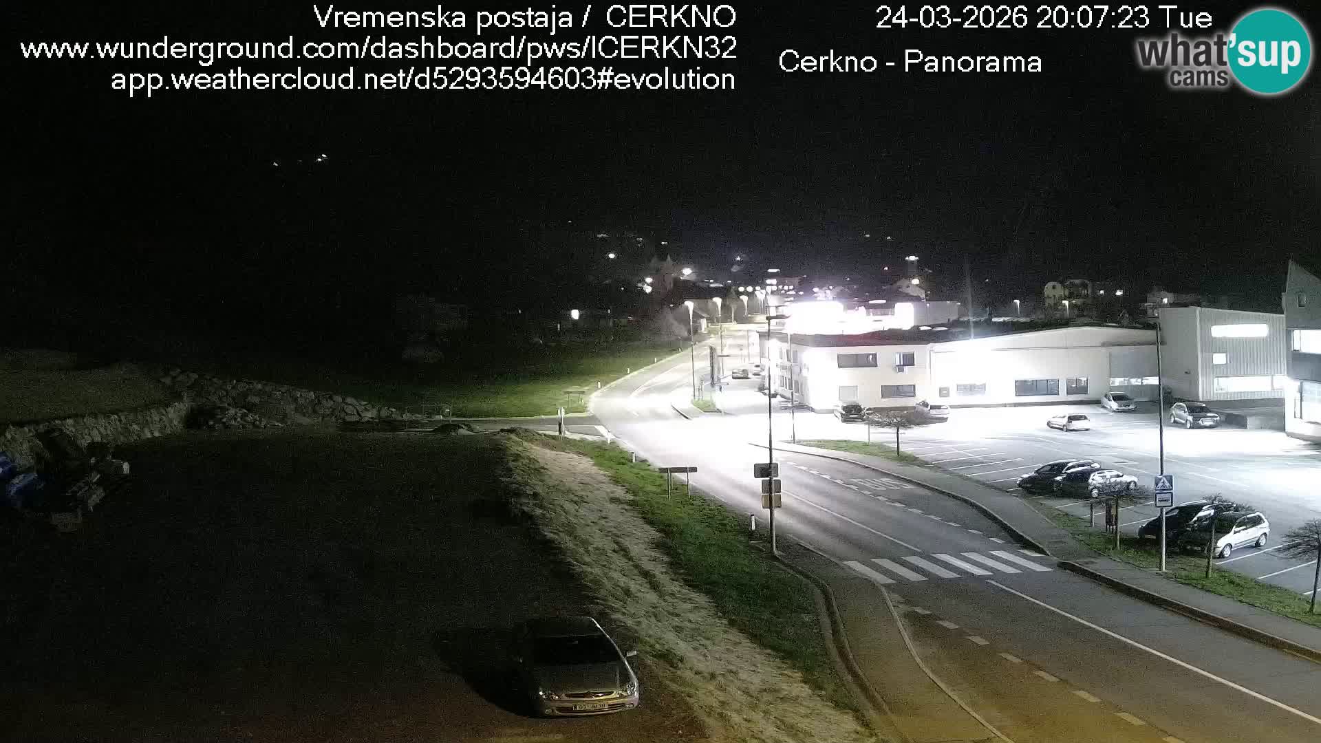 Webcam en direct – Entrée de la ville de Cerkno
