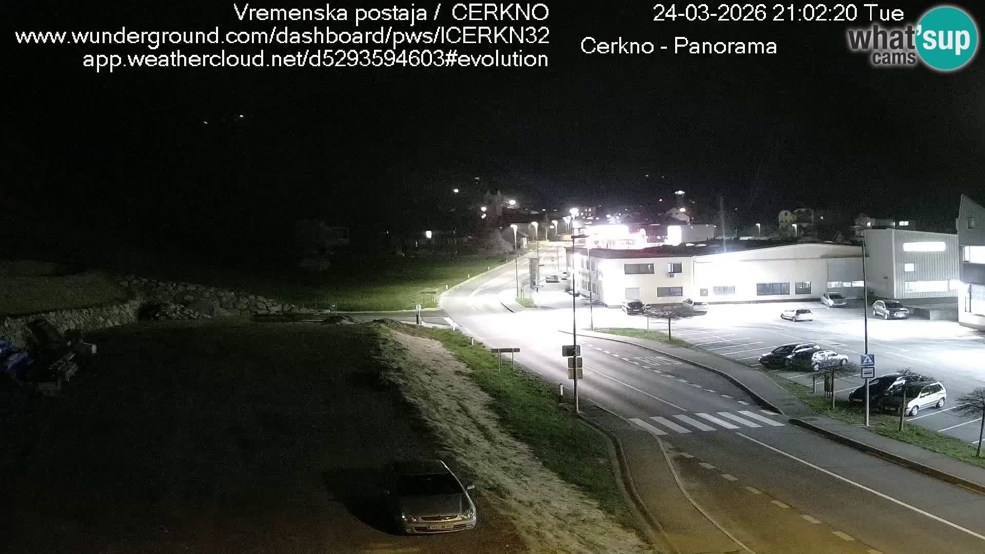 Webcam en direct – Entrée de la ville de Cerkno