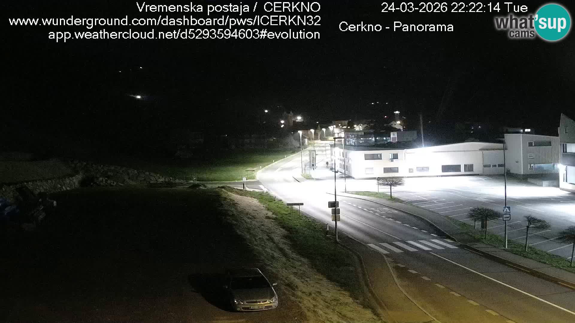 Cerkno city entrance Live Webcam