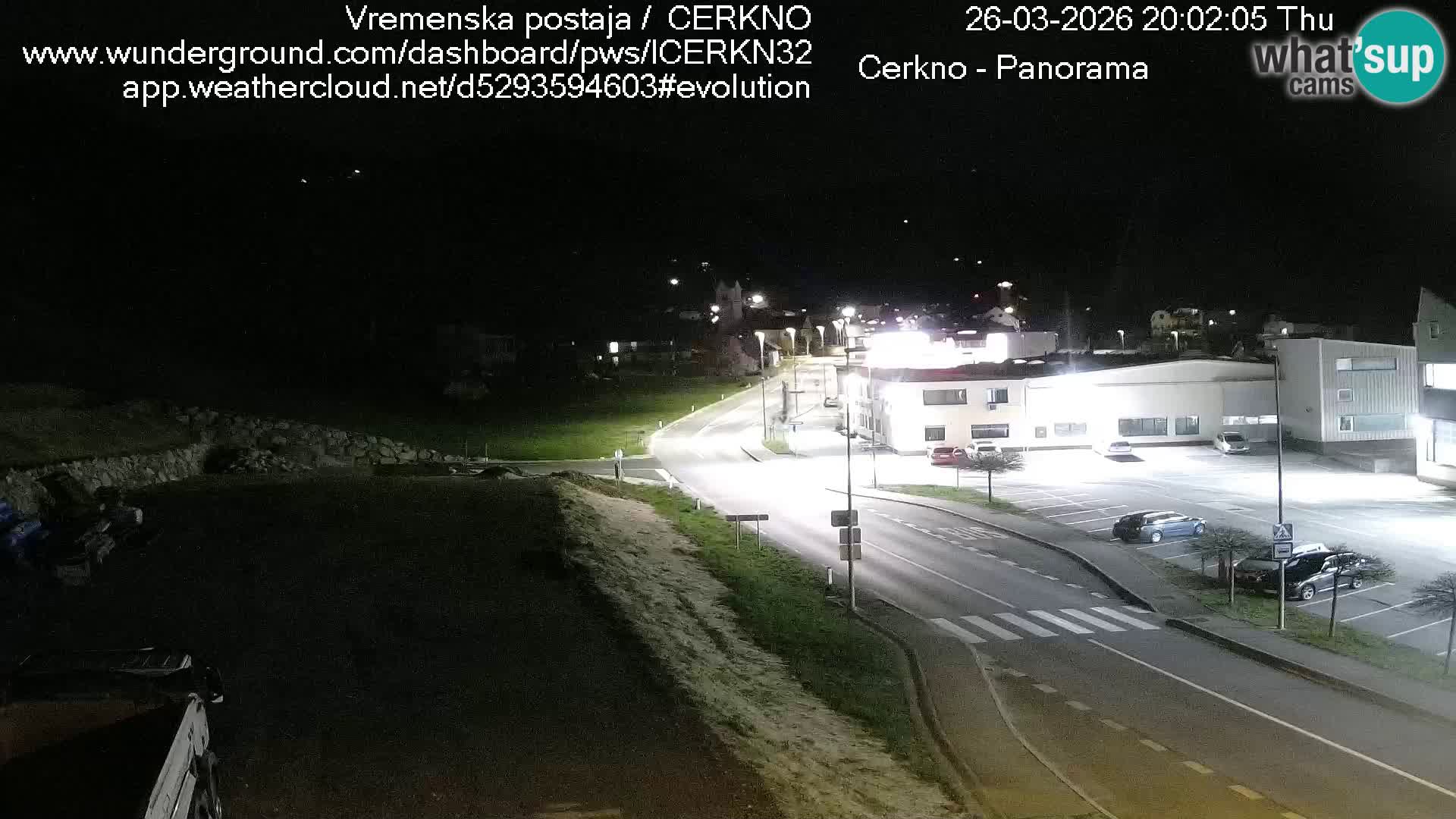 Webcam en direct – Entrée de la ville de Cerkno