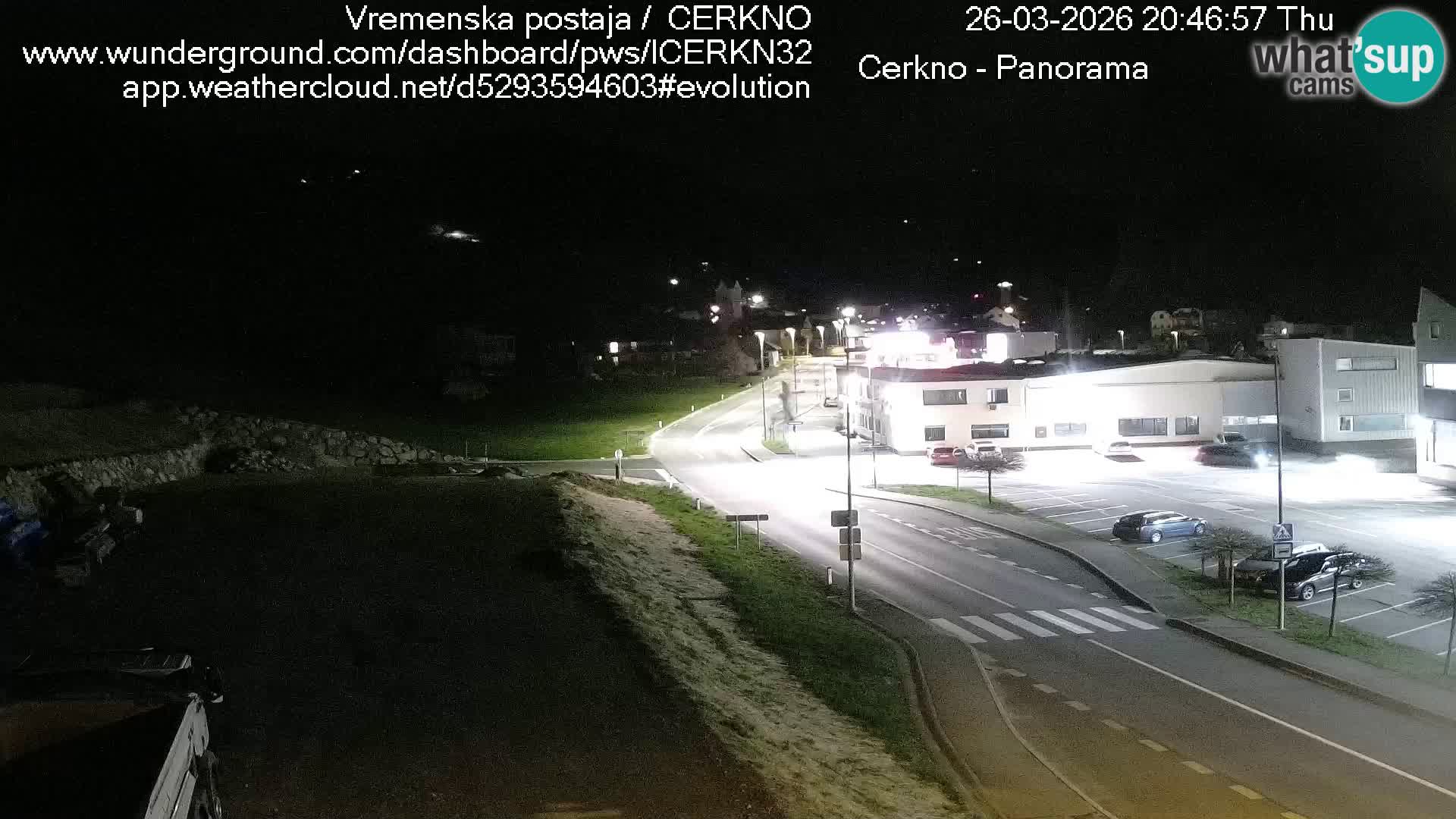Webcam en direct – Entrée de la ville de Cerkno
