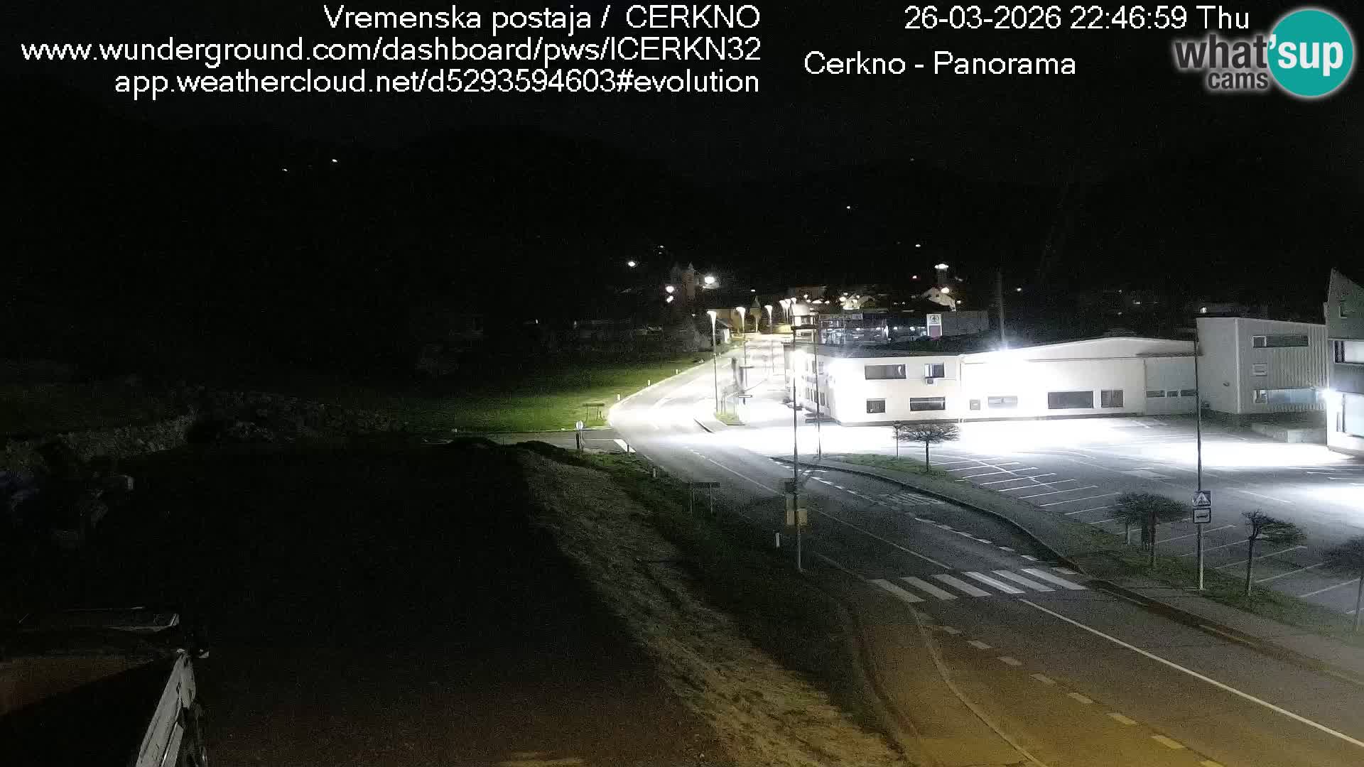 Cerkno city entrance Live Webcam