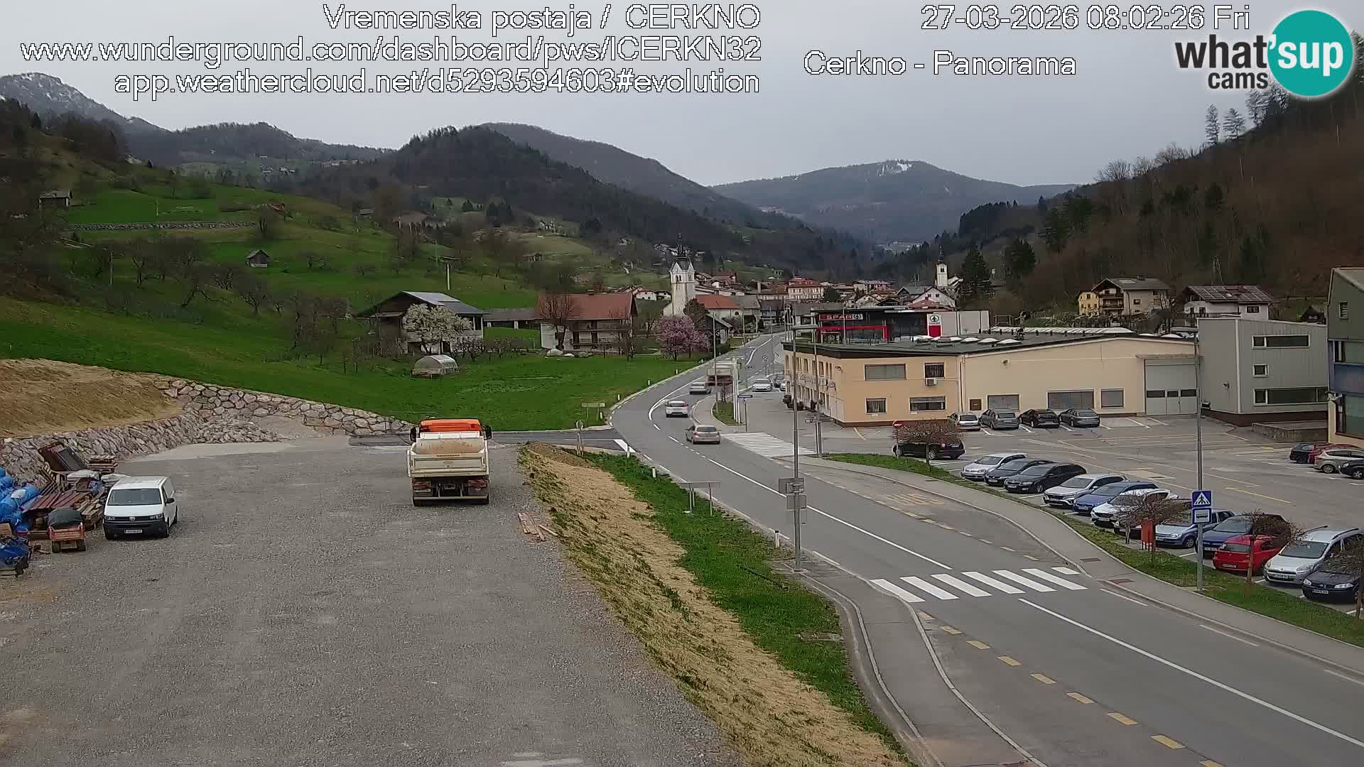Cerkno city entrance Live Webcam