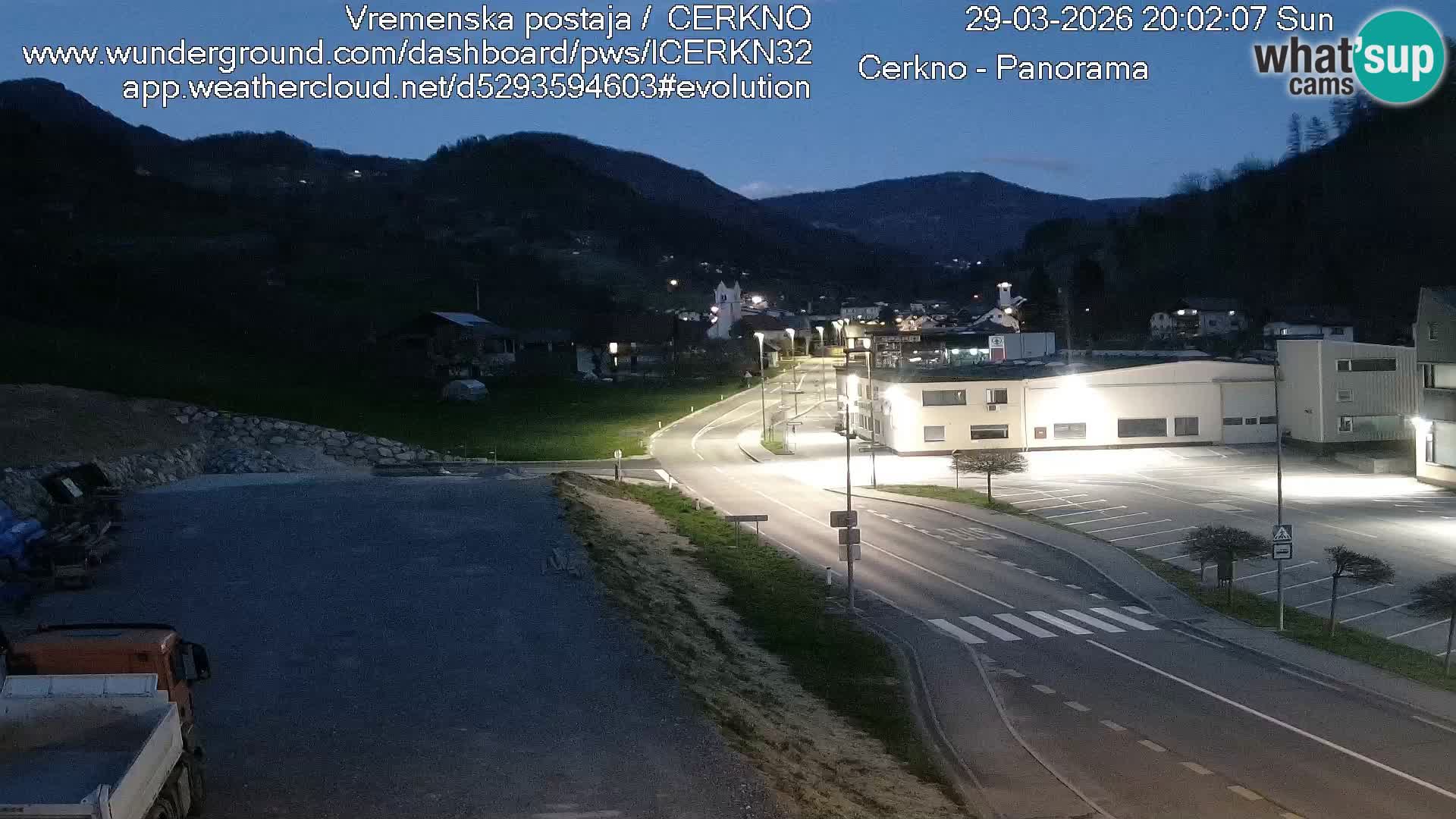 Webcam en direct – Entrée de la ville de Cerkno