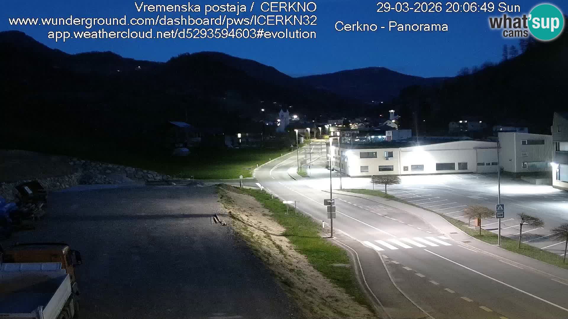Cerkno city entrance Live Webcam