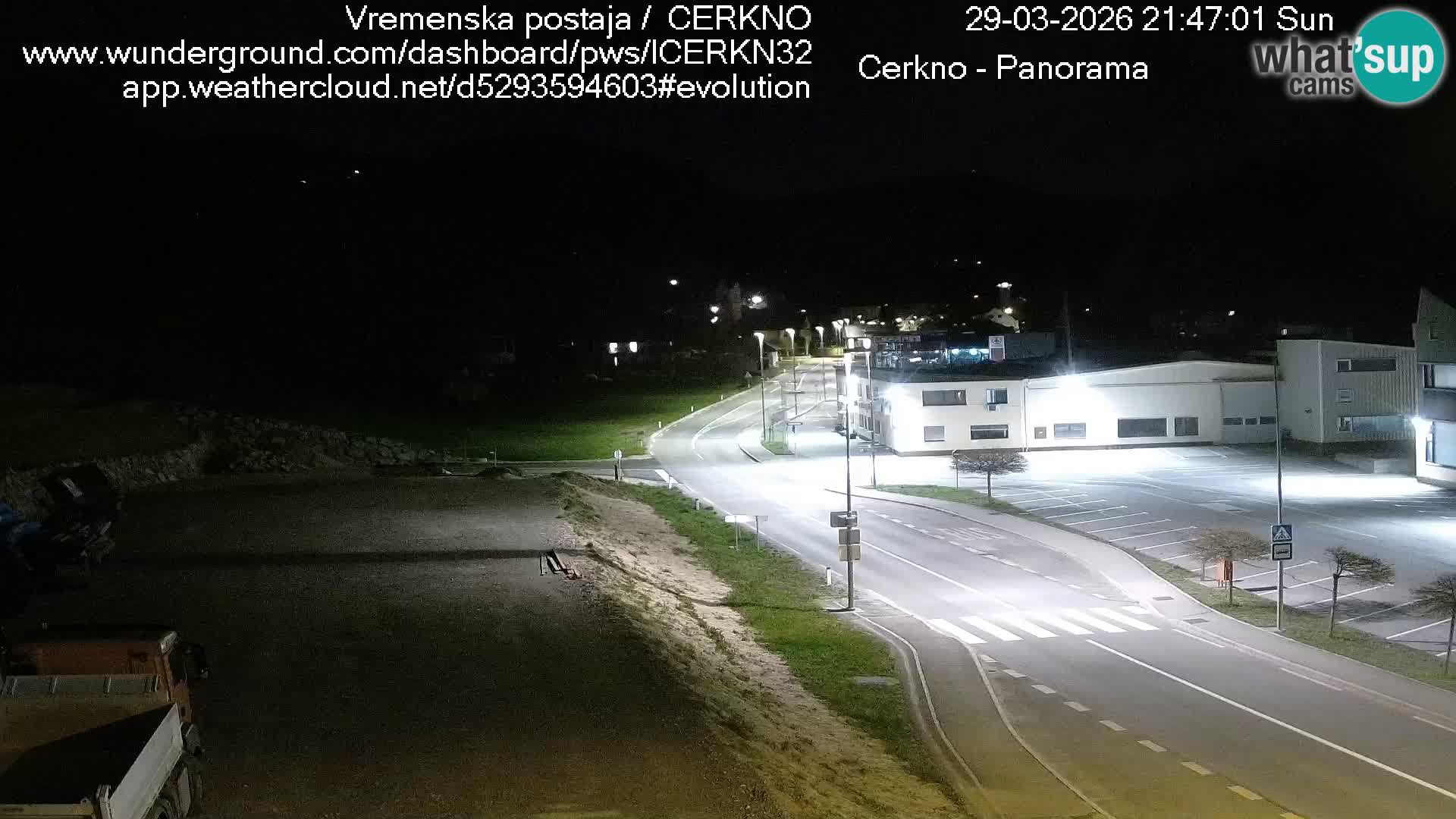 Cerkno city entrance Live Webcam